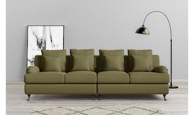 Big-Sofa »NORIN«, zwei Fußarten: vorne - Rollen, hinten - Holzfüße