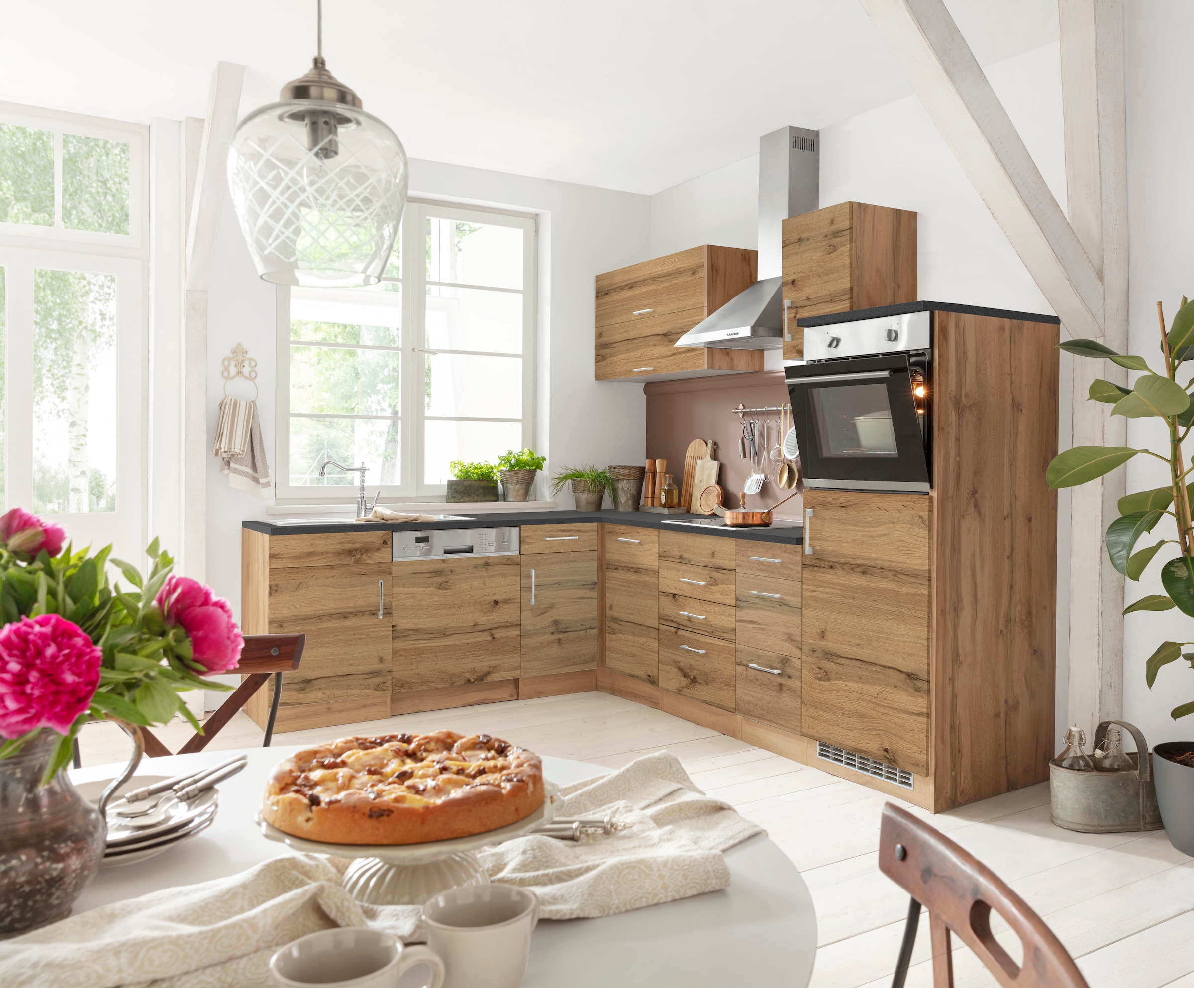 KOCHSTATION Winkelküche »KS-Colmar« ohne E-Geräte, Stellbreite 210/270 cm