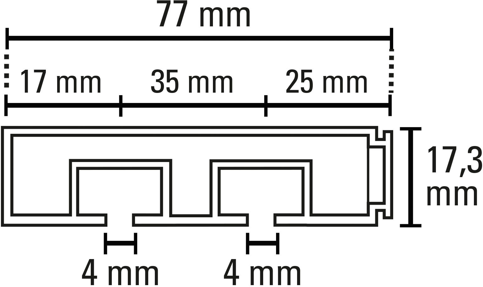 GARDINIA Vorhangschiene »Vorhangschienen-Set GK2« 2 läufig-läufig mit Bohren, Schrauben, Deckenmontage, Kunststoff, Hohlkammerschiene