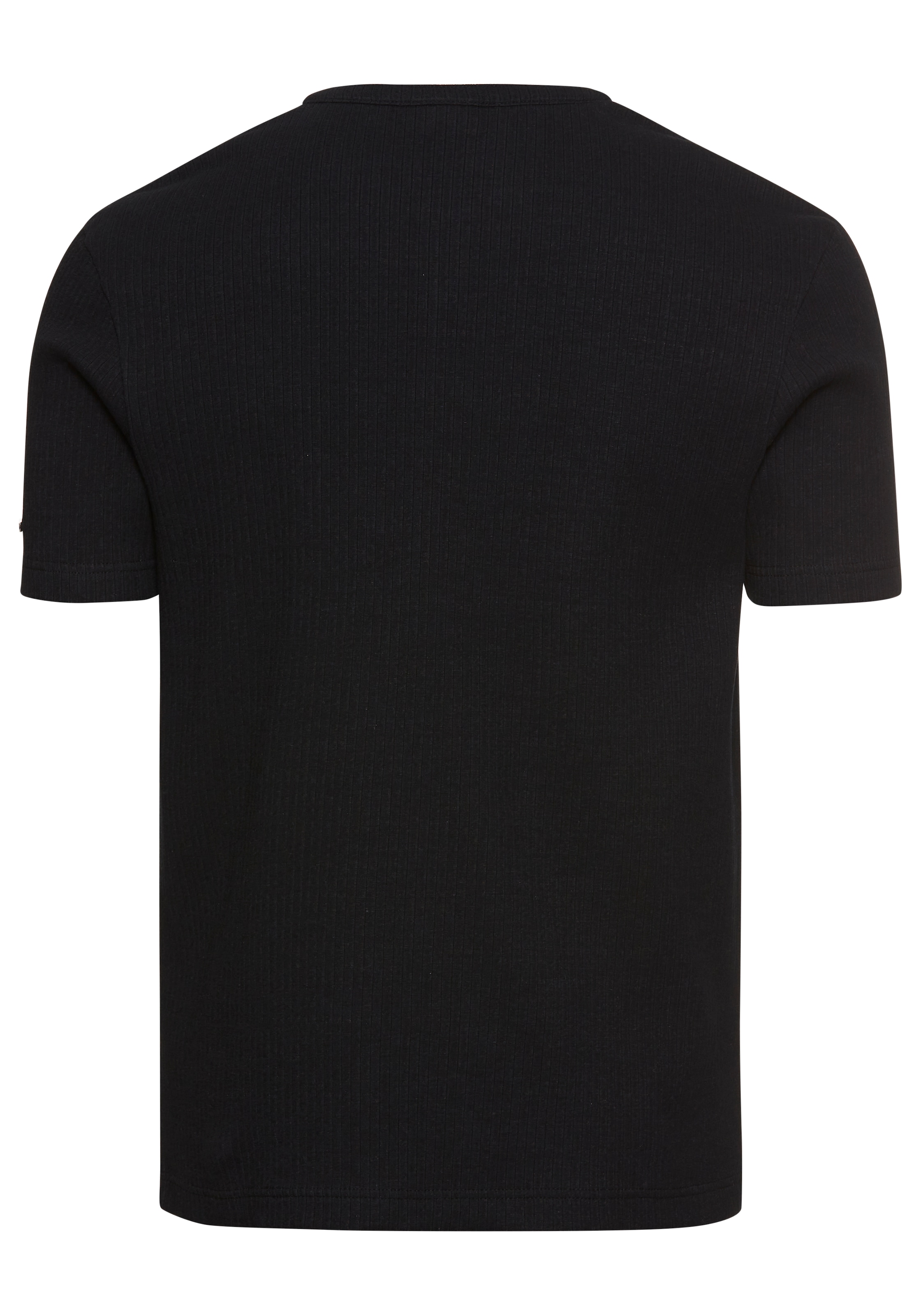 Bruno Banani Henleyshirt, in elastischer Rippenqualität