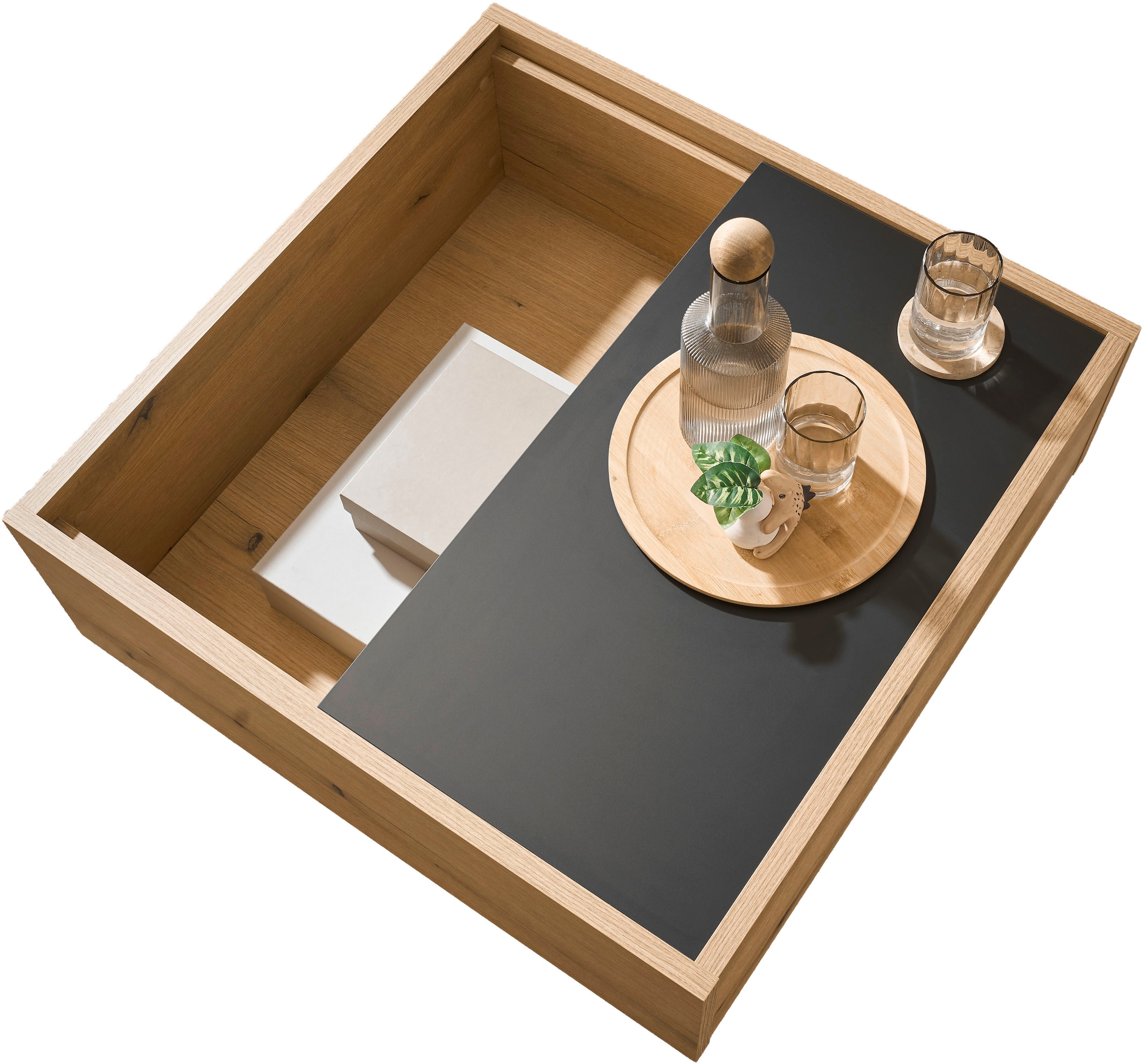 Home affaire Couchtisch »Soleto, Beistelltisch, Wohnzimmertisch, Sofatisch, Tisch« vielseitig einsetzbar, ausreichend Stauraum, variable Tischplatte