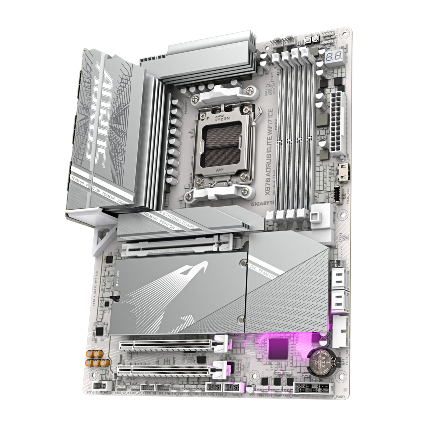 Gigabyte Mainboard »X870 A ELITE WIFI7 ICE Mainboard - Unterstützt AMD Ryzen 9000 CPUs«