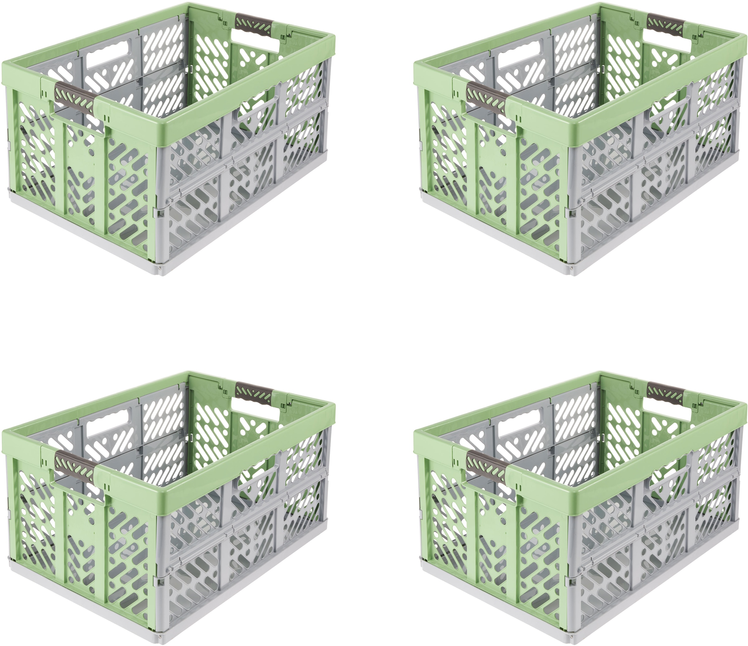 keeeper Klappbox »Profi-Klappbox ben eco mit Softgriffen (Set 4 St.) 45 l, 54x37x28 cm« Soft-Touch-Griffe, zusammenklappbar, leicht zu reinigen