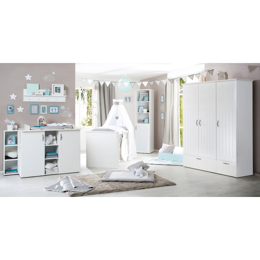 roba® Babyzimmer-Komplettset, (Set, 3 St., Kinderbett, Schrank, Wickelkommode), mit Kinderbett, Schrank und Wickelkommode