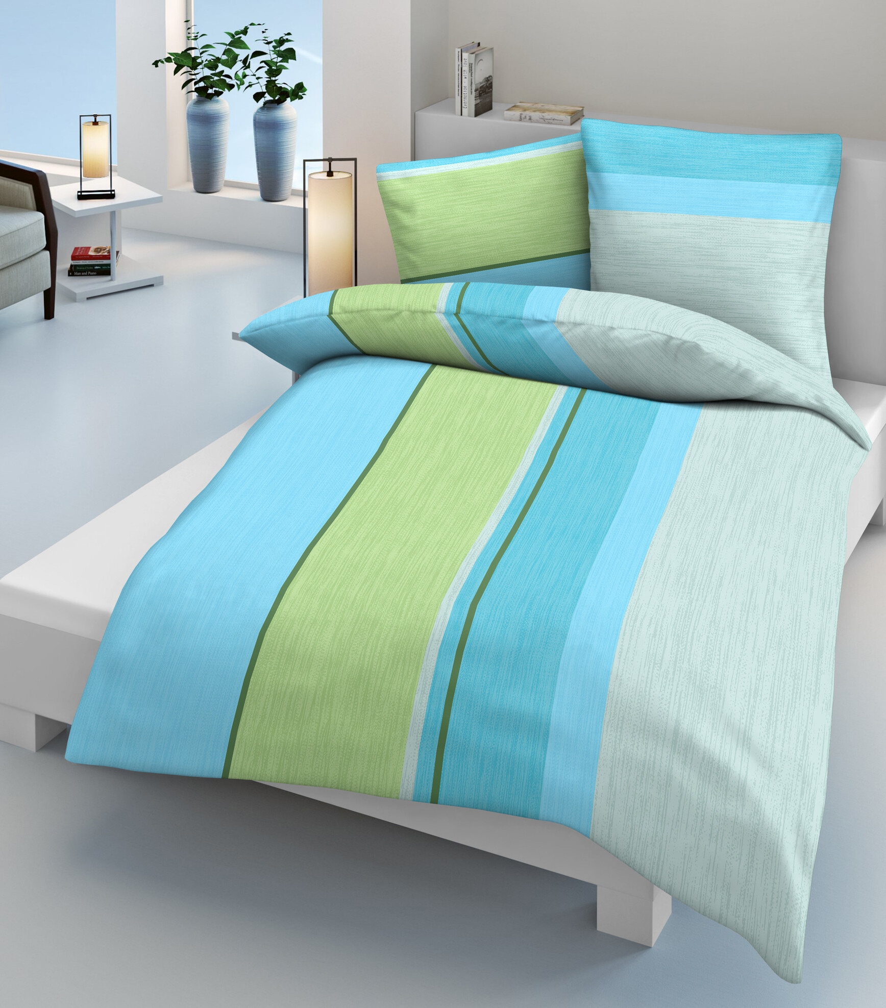 MOONLIGHT Bettwäsche »Brezza, 100% Microfaser« 2 Stk. tlg.