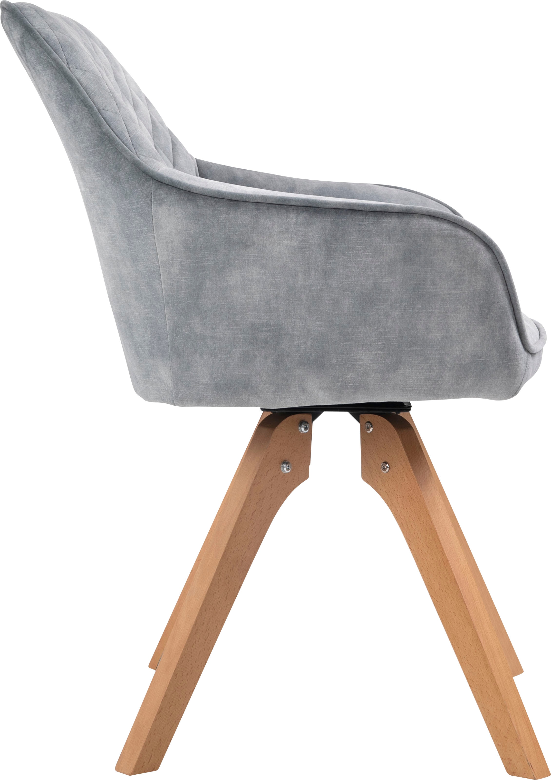 SalesFever Essgruppe »Eleganter Tisch inkl. Stühle« 5-teilige Samtverlours-Sitzgruppe, drehbare Stühle, 180cm Tischbreite