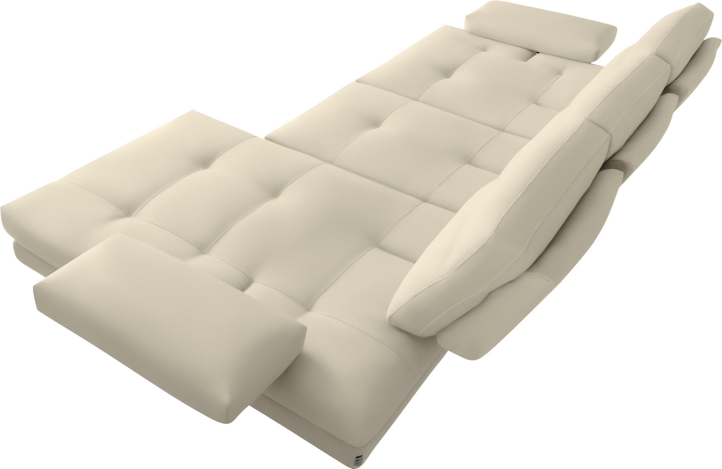 CALIA ITALIA Ecksofa »Toby Wing, L-Form, Designsofa mit sensationellem Sitzkomfort«, inklusive Sitztiefenverstellung, Füße in chrom glänzend