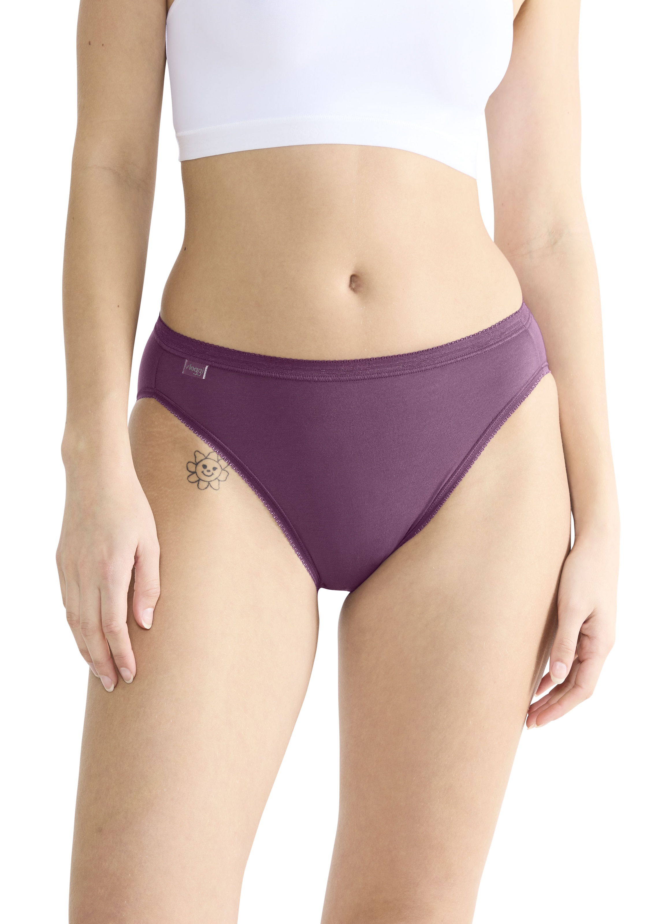 sloggi Slip »Basic+ Tai C3P«, (3er Pack), perfekter Sitz, hoher Beinausschnitt, glatte Nähte