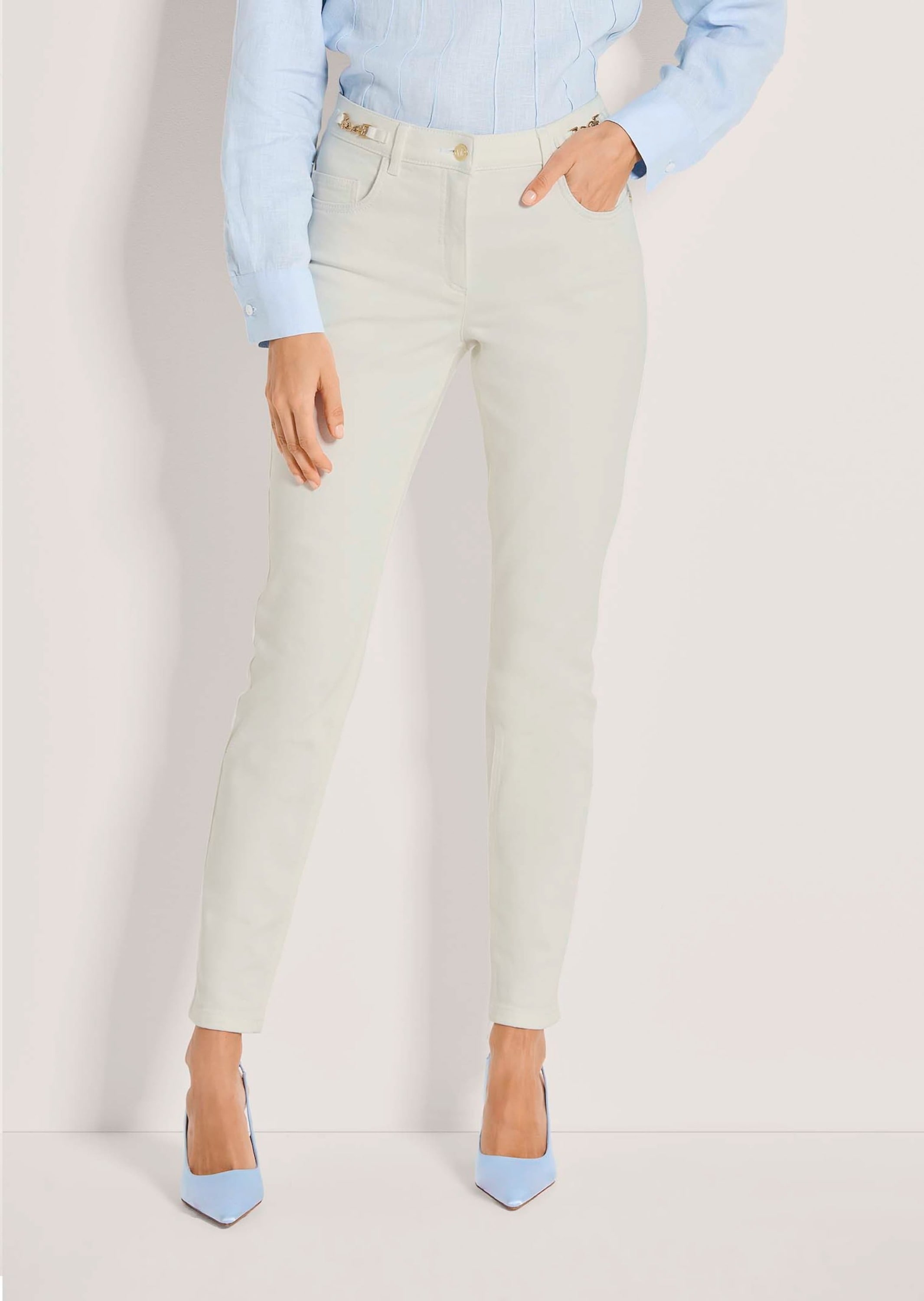 MADELEINE Regular-fit-Jeans »Jeans Lange Slim Fit Stretch-Jeans«