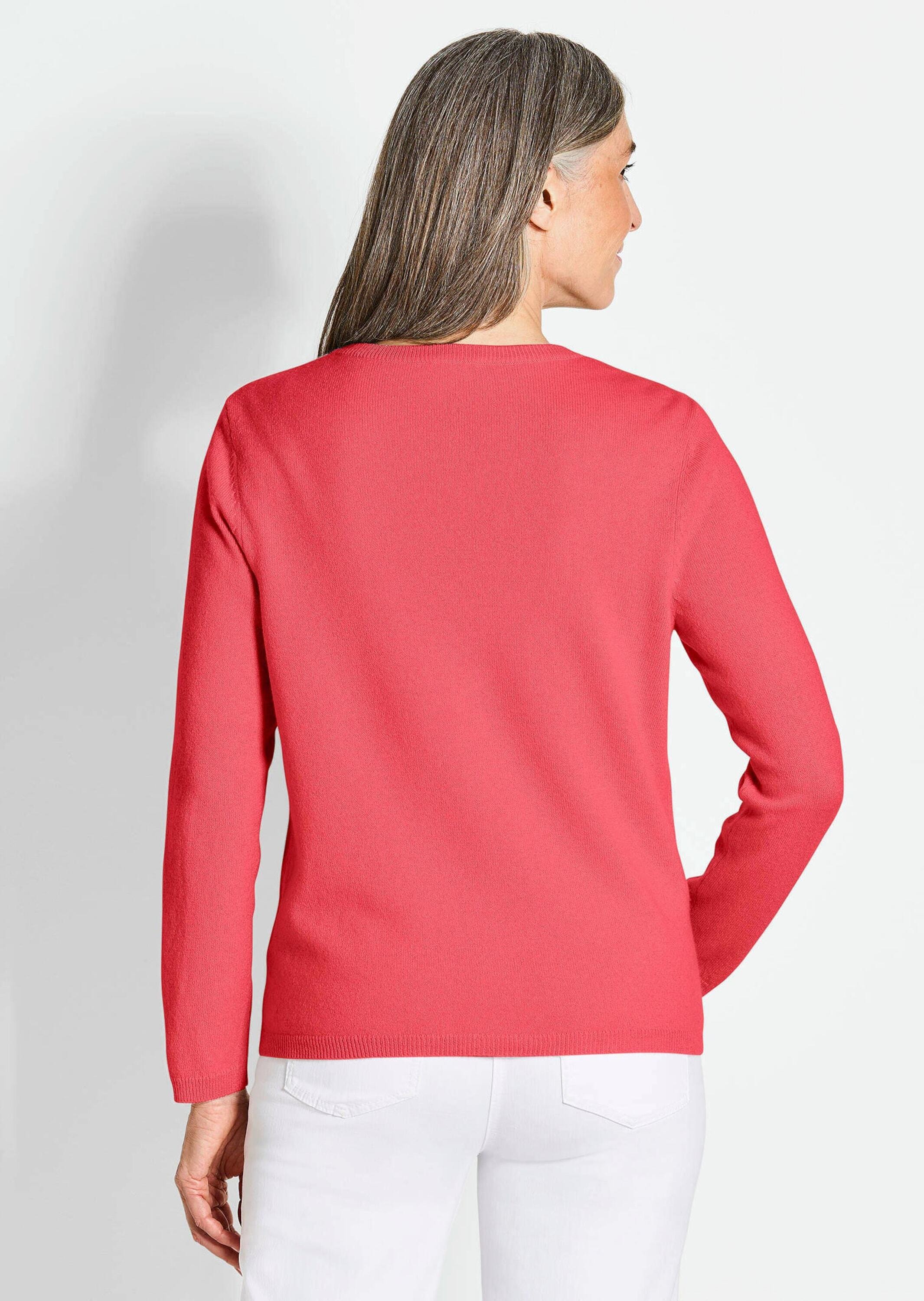 GOLDNER Strickjacke »Kurzgröße Kaschmirstrickjacke mit Rundhalsausschnitt«