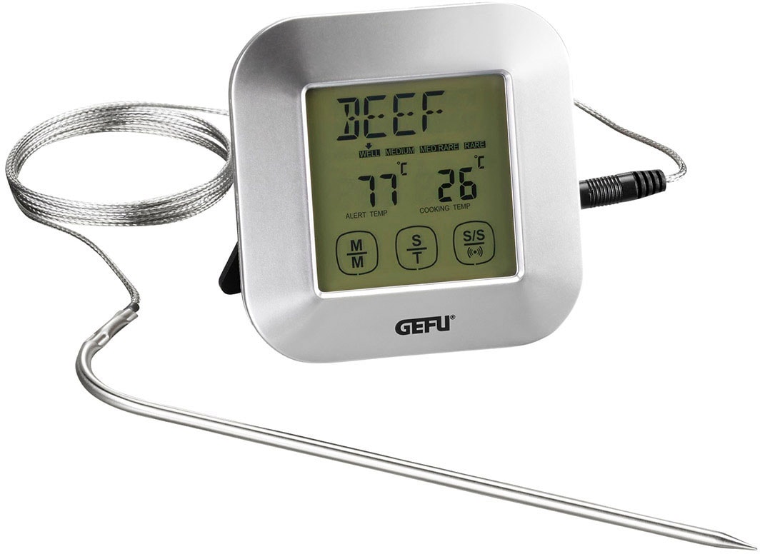 GEFU Bratenthermometer »PUNTO«, (2 tlg.), digital, für Grill, Backofen und Herd