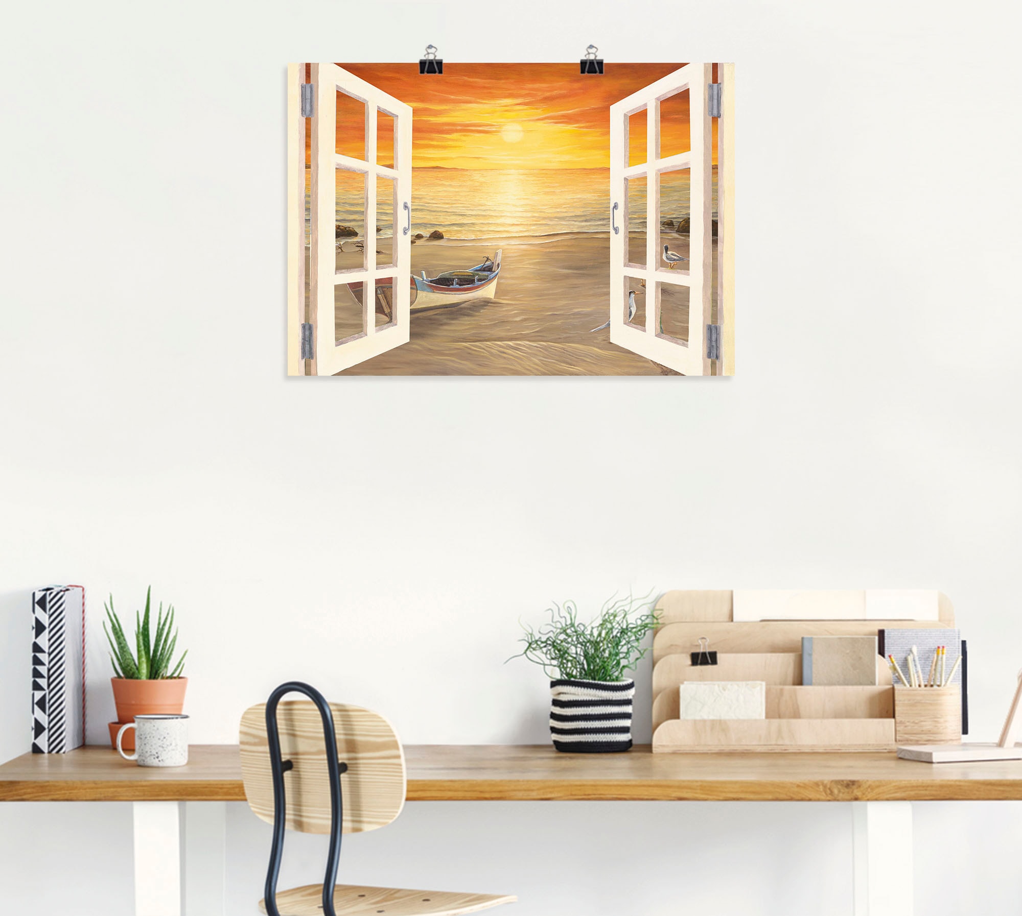 Artland Wandbild »Möwen«, Meer Bilder, (1 St.), als Alubild, Leinwandbild, Wandaufkleber oder Poster in versch. Größen