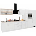 HELD MÖBEL Küchenzeile »Utah«, mit E-Geräten und großer Kühl- Gefrierkombination, Breite 380 cm