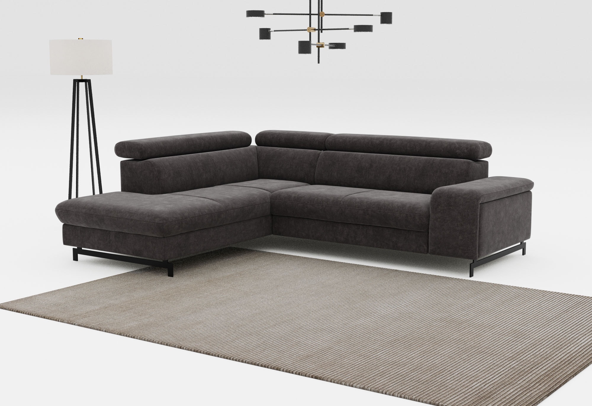 COTTA Ecksofa »Emma L-Form«, mit Kopfteilverstellung, wahlweise mit Bettfunktion & Bettkasten