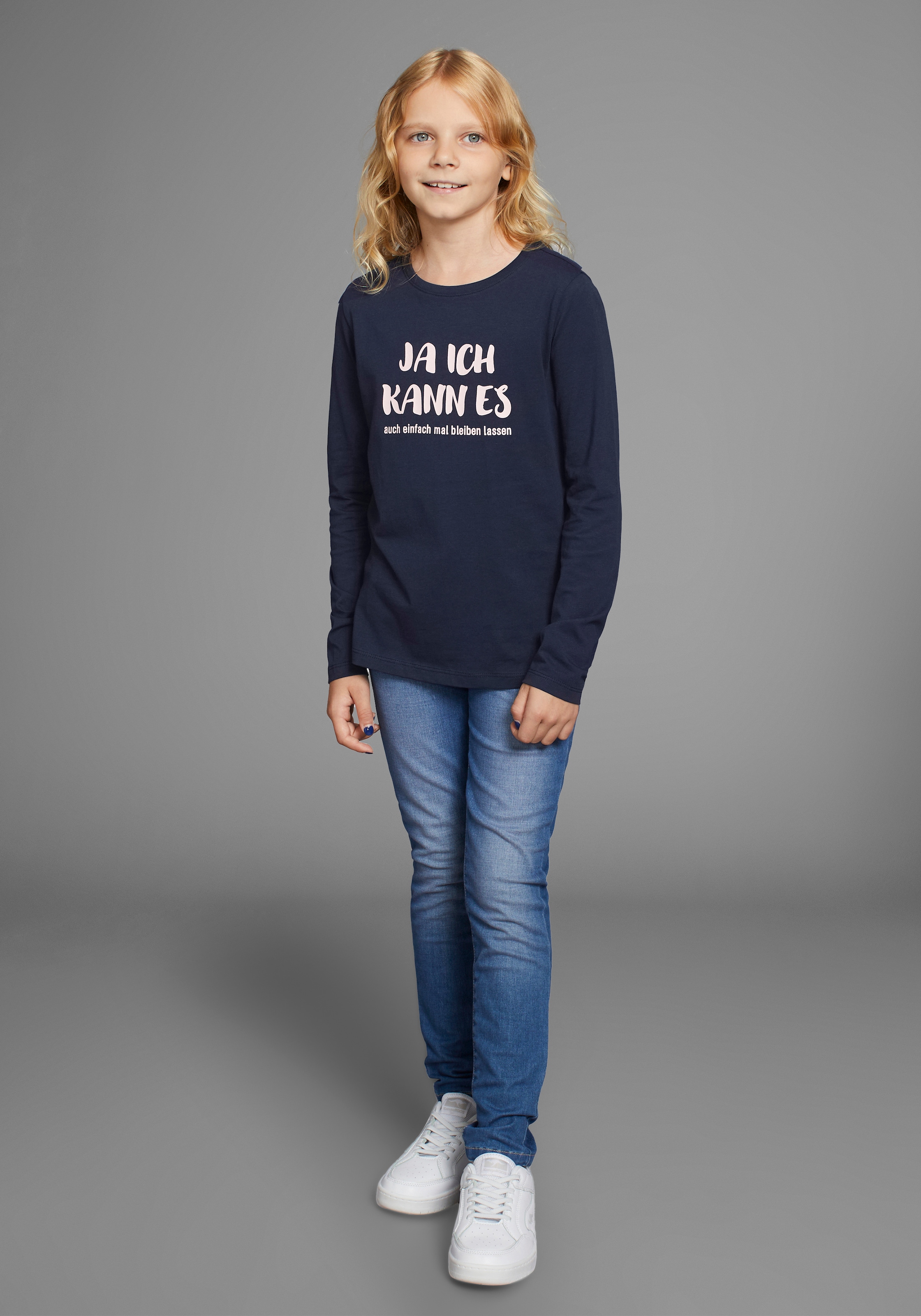 KIDSWORLD Langarmshirt »Ja ich kann es ... - Spruch«, Sprücheshirt für Mädchen