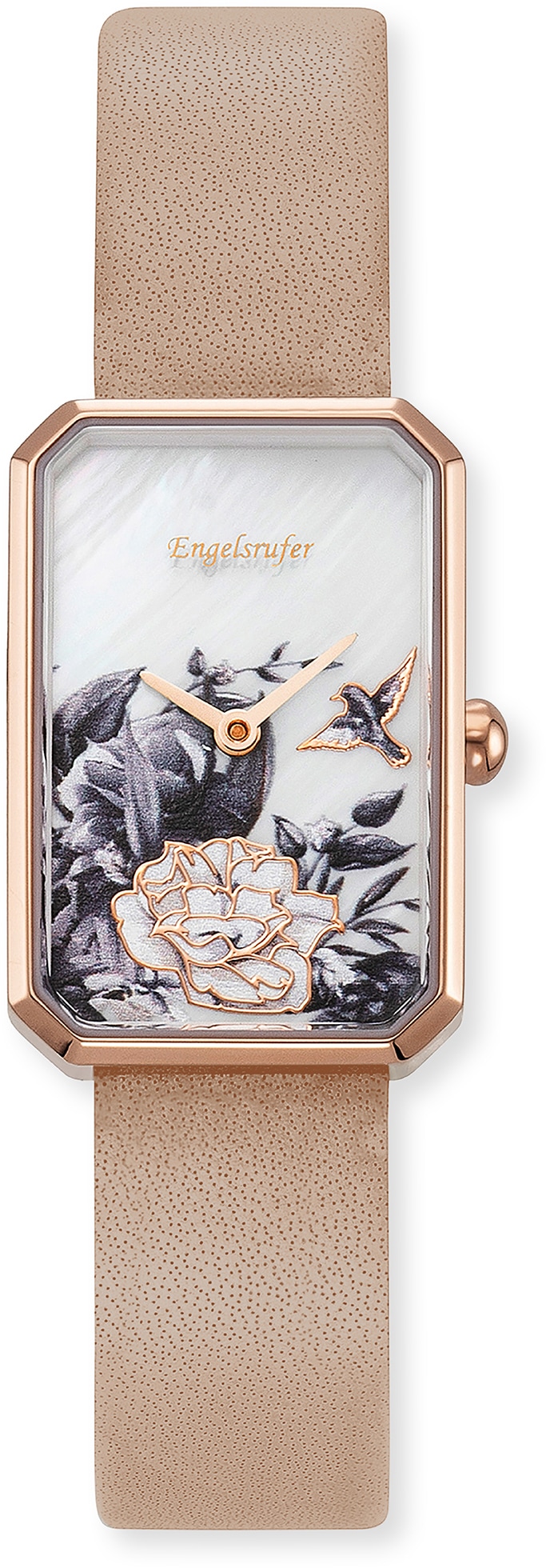 Engelsrufer Quarzuhr »Flower« Armbanduhr, Damenuhr, Lederarmband, analog