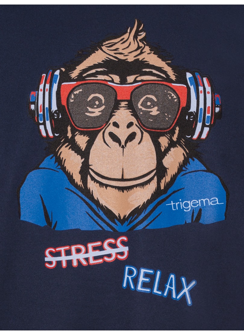 Trigema Sweatshirt »TRIGEMA Sweatshirt mit lässigem Affen-Druckmotiv«