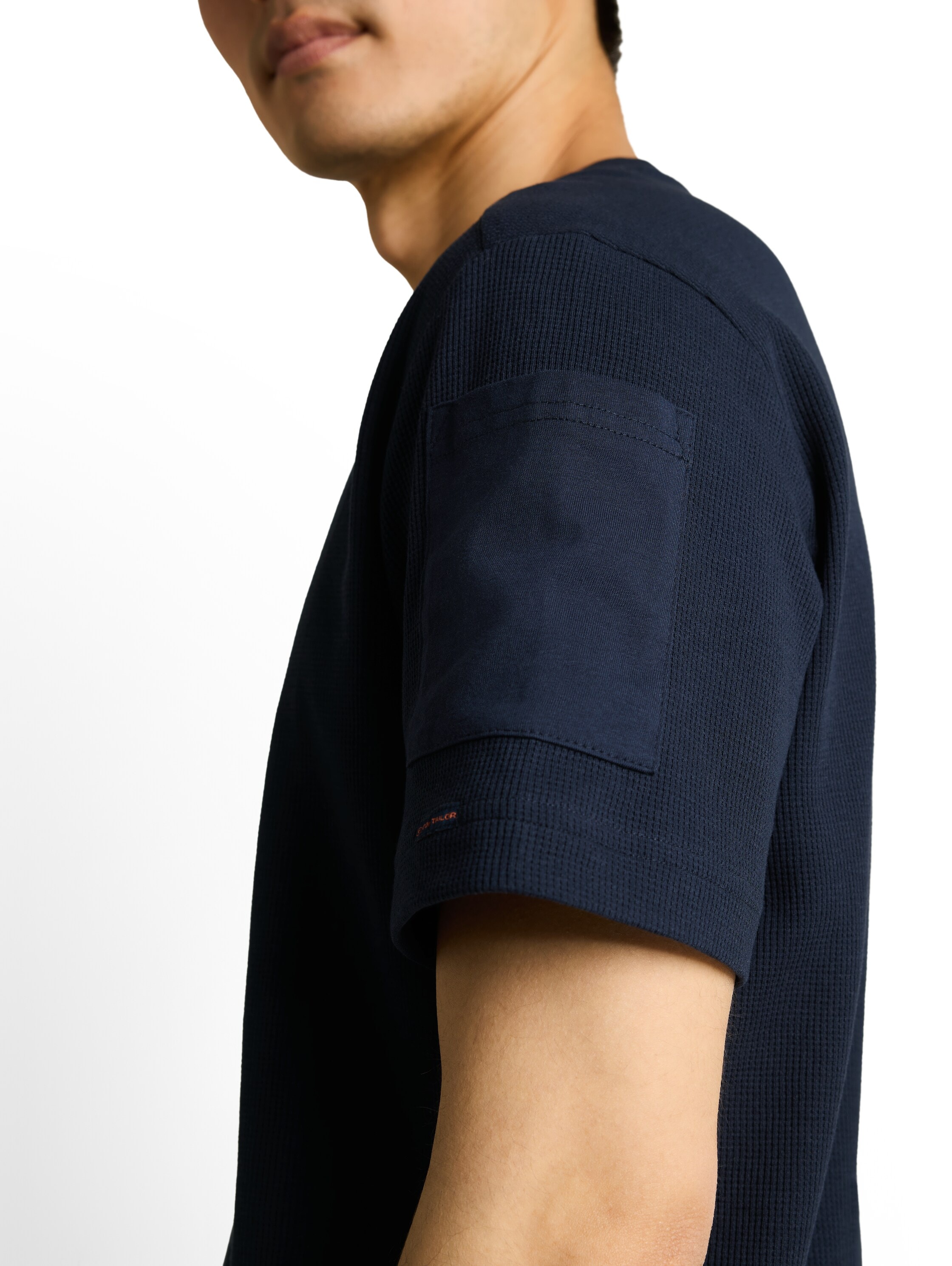 TOM TAILOR Kurzarmshirt Sommershirt mit kurzer Knopfleiste