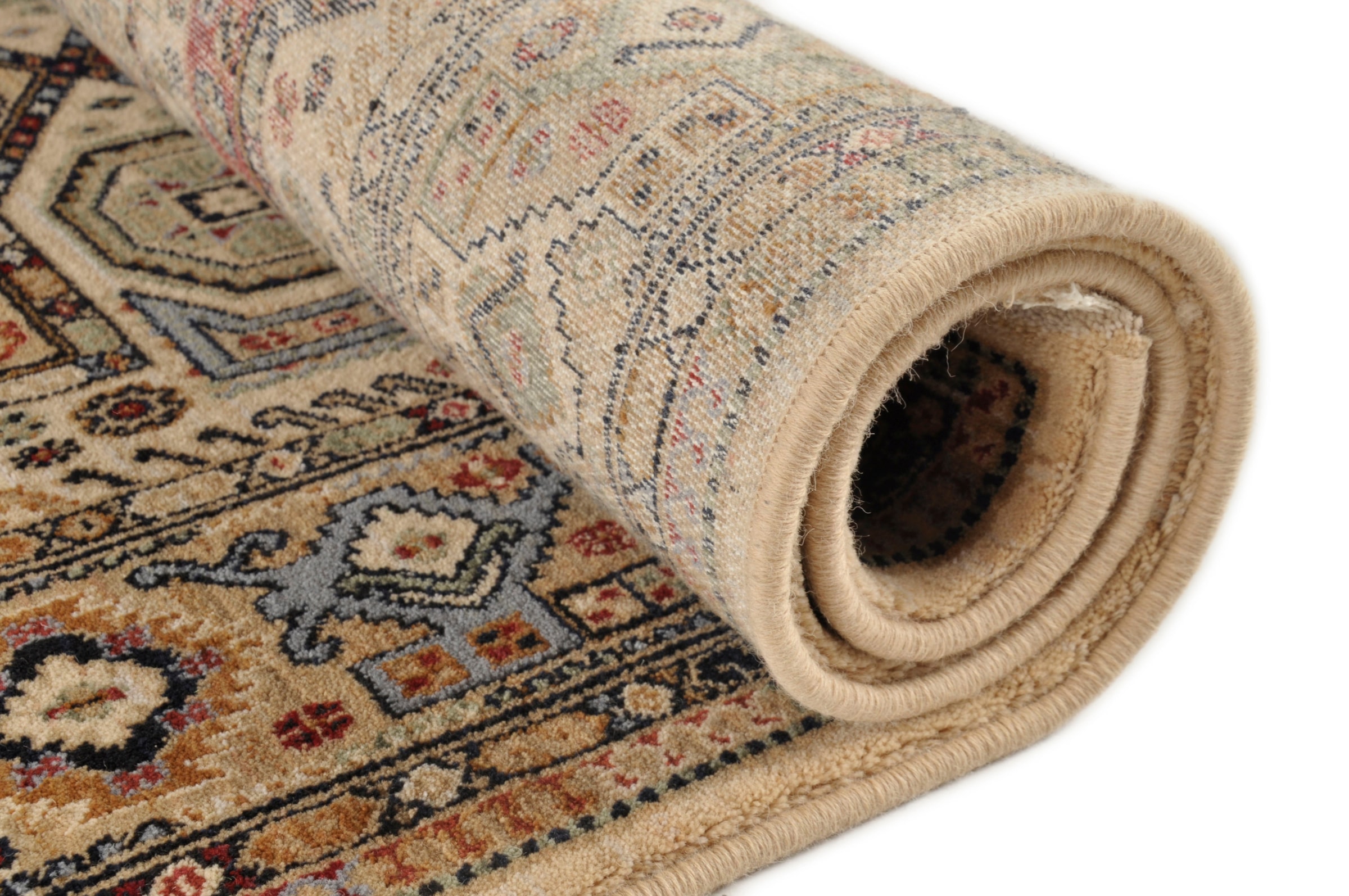 THEKO Wollteppich »Saharna 7275« rechteckig 10 mm Höhe reine Wolle, Orient-Optik, mit Fransen