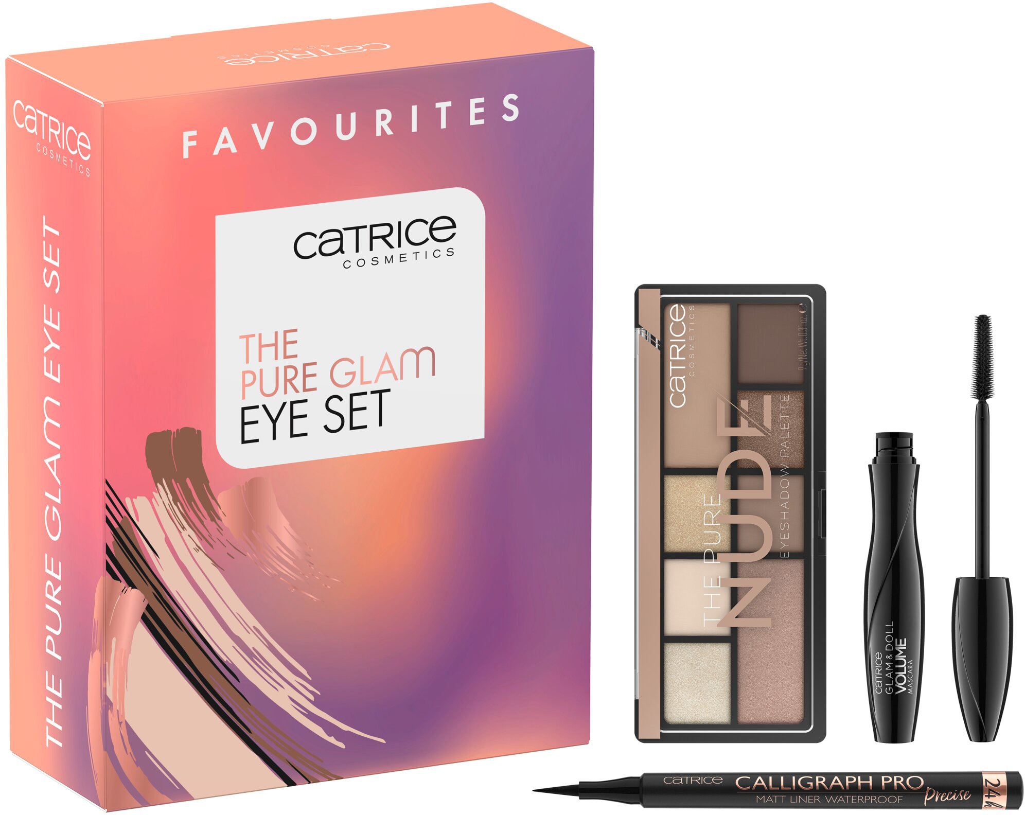 Catrice Augen-Make-Up-Set vegan Eye mit kaufen UNIVERSAL Glam Mascara, | (Set, Pure Eyeliner »The 3 Lidschattenpalette tlg.), und online Set«