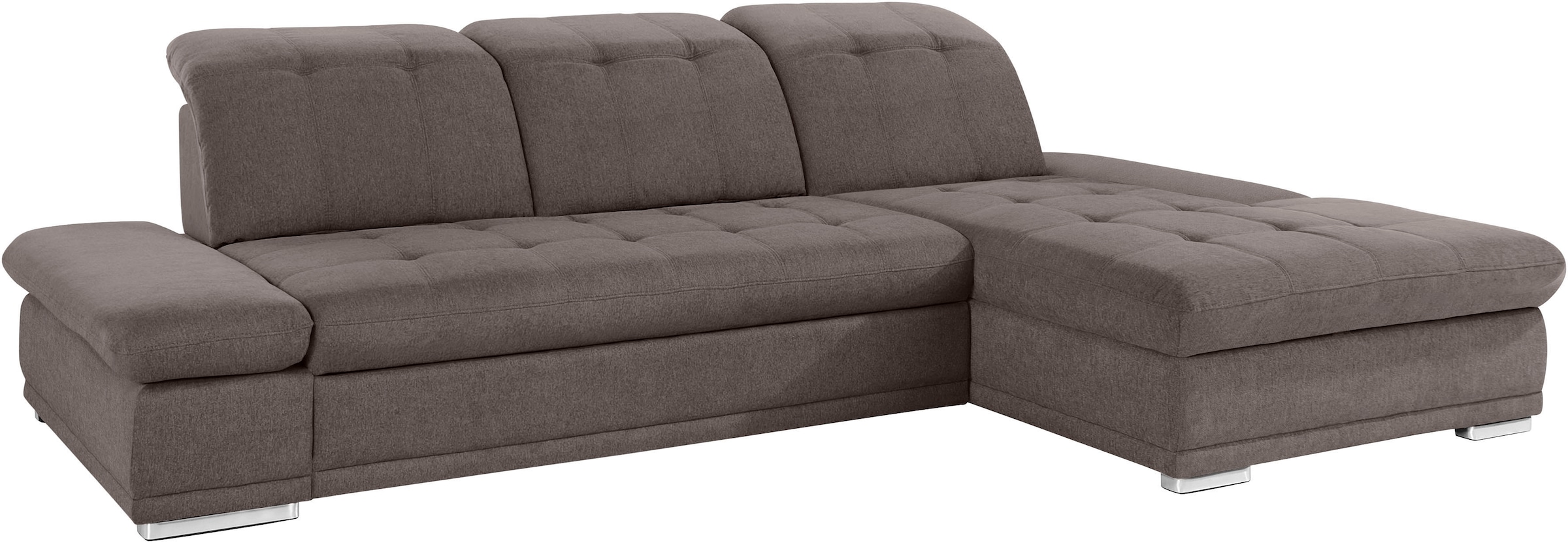 COTTA Ecksofa »Holiday L-Form mit Sitztiefen-, Armteil- und Kopfteilverstellung«, wahlweise mit Bettfunktion & Bettkasten