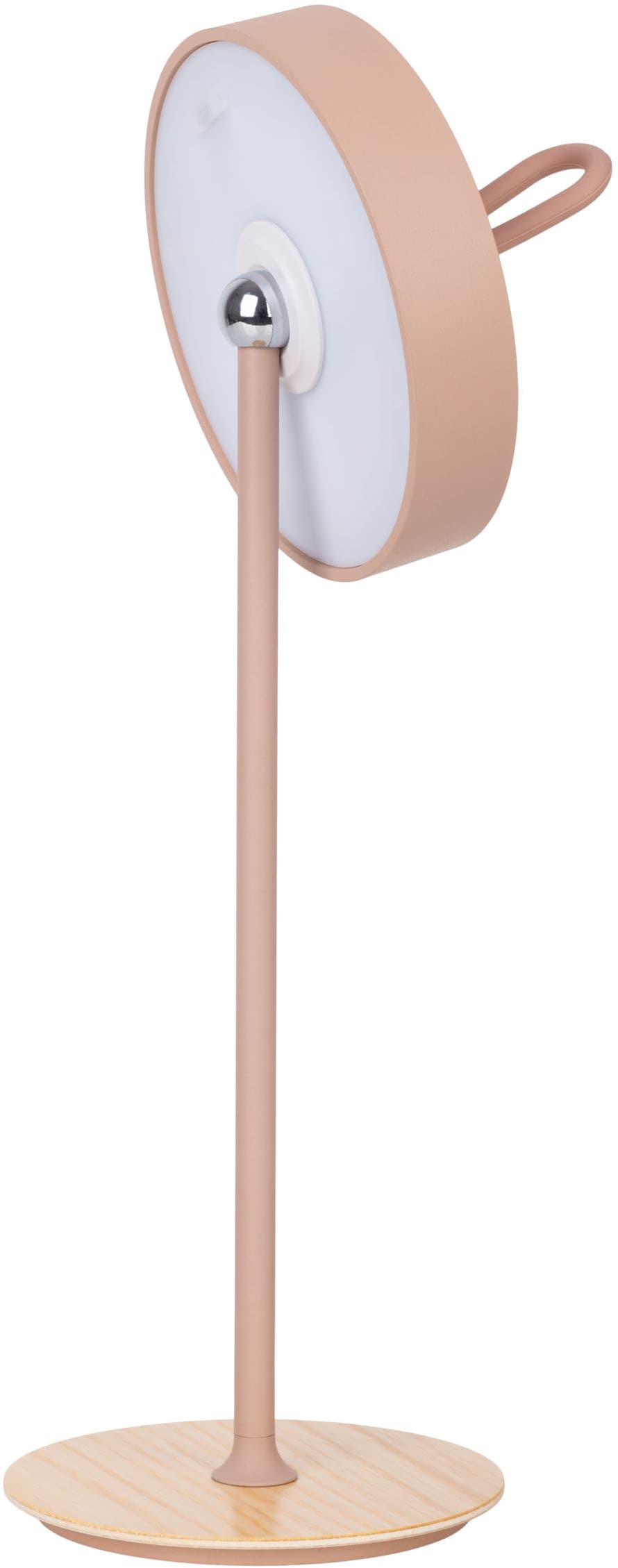 my home LED Tischleuchte »Charmont mit Holzfuß, abnehmbares Kopfteil als Hängeleuchte verwendbar« LED-Modul 1 Stk. Warmweiß aufladbar, inkl Akku + USB Kabel, Kopfteil magnetisch, abnehmbar, Holz