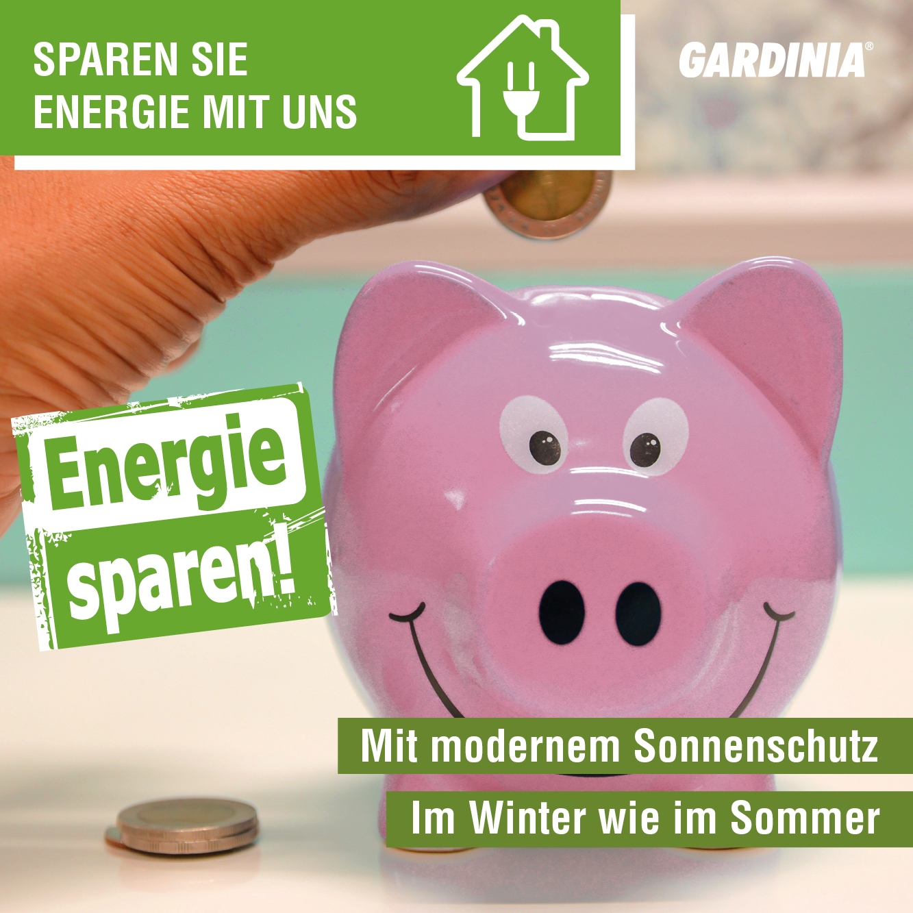 GARDINIA Seitenzugrollo »EASYFIX Rollo Thermo ENERGIESPAREND«, verdunkelnd, energiesparend-Sichtschutz, mit Bohren/ohne Bohren, freihängend, abdunkelnd mit Thermobeschichtung