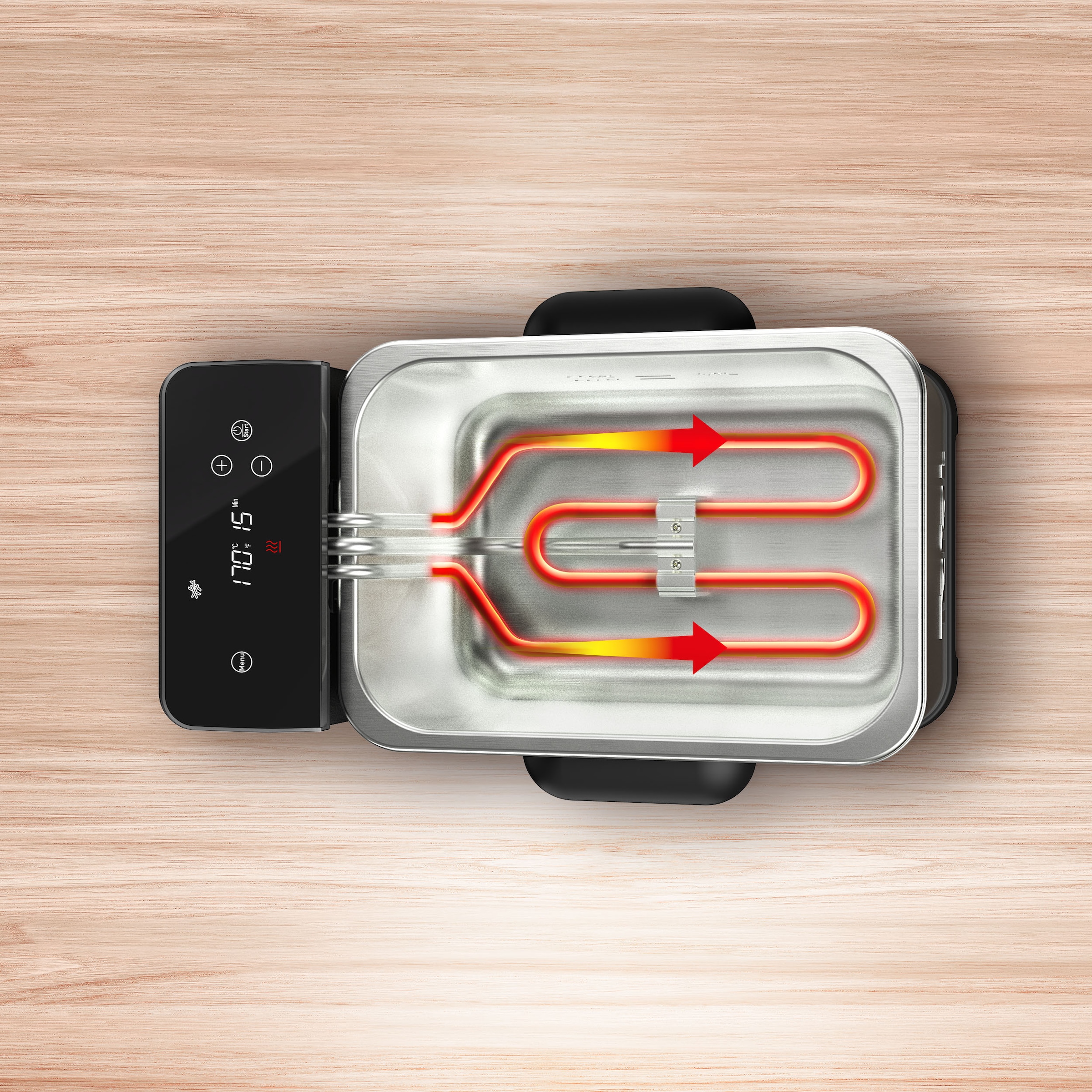 Tefal Fritteuse »FR507D Family Pro Digital« 2400 W Fassungsvermögen 4 l 4 L, spülmaschinengeeignet, digitaler LED-Bildschirm