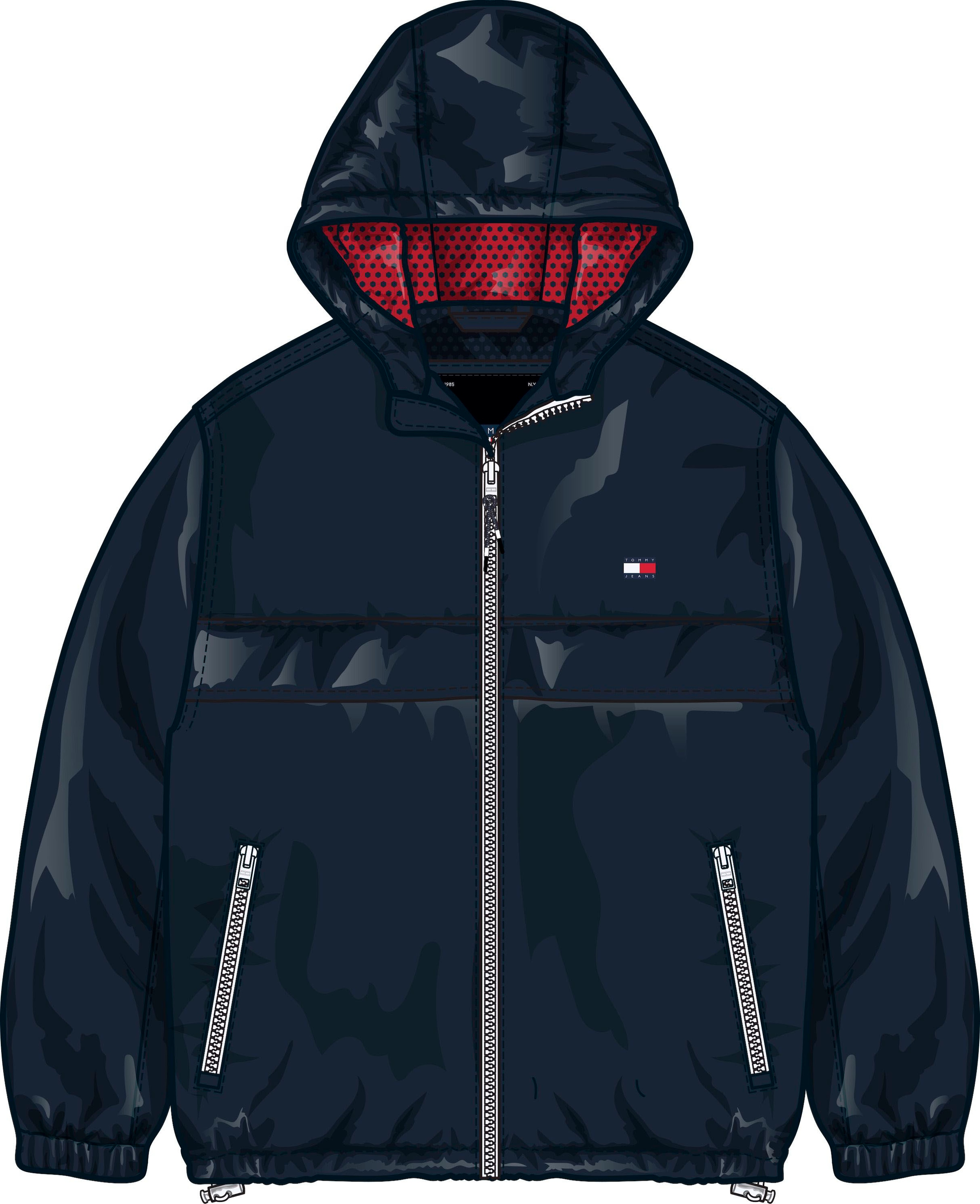Tommy Jeans Blouson »TJM CHICAGO WINDBREAKER EXT«, mit Kapuze, mit Kapuze
