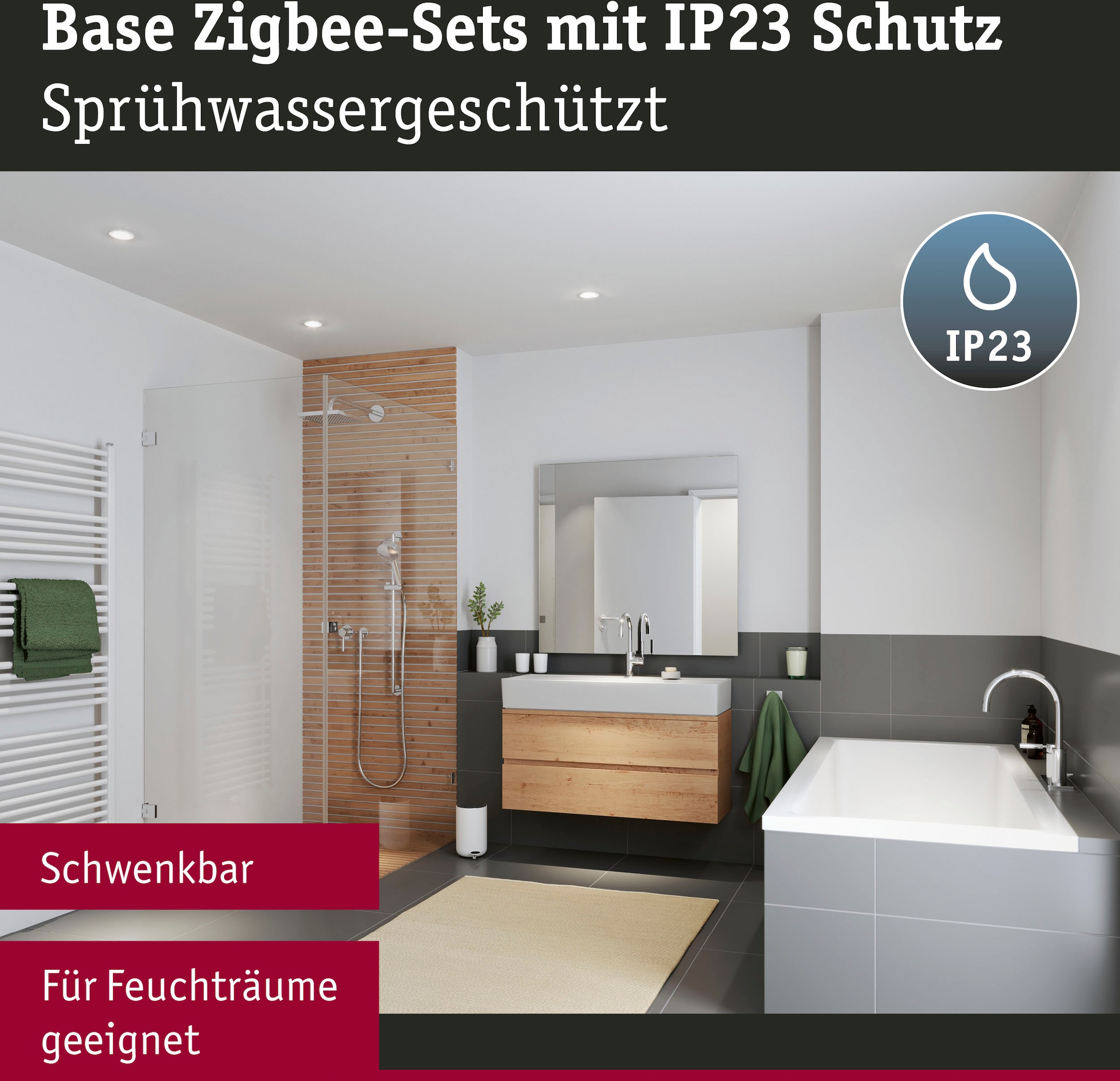 Paulmann LED Einbauleuchte »Base 230V 430lm«, 1 flammig-flammig, Zigbee