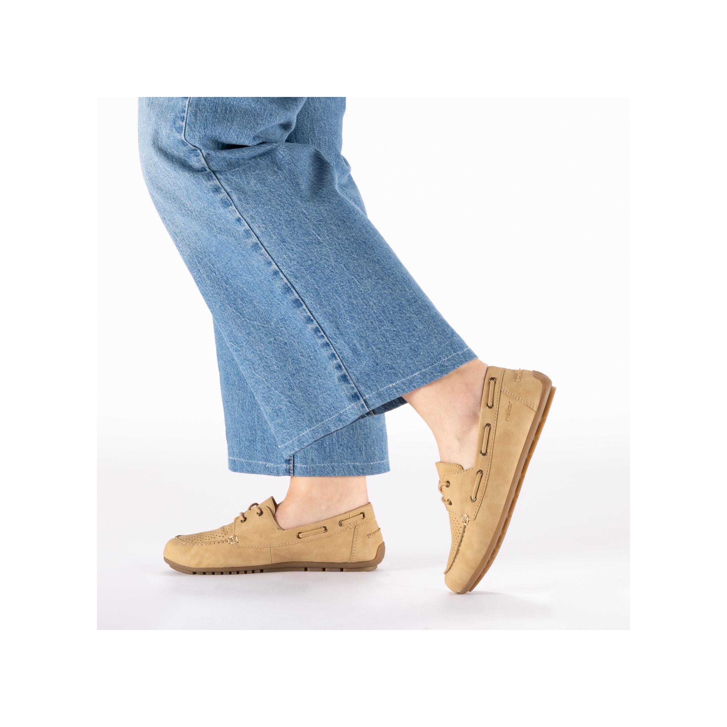 Rieker Bootsschuh  Mokassin, Schnürschuh, Halbschuh mit weicher Innensohle