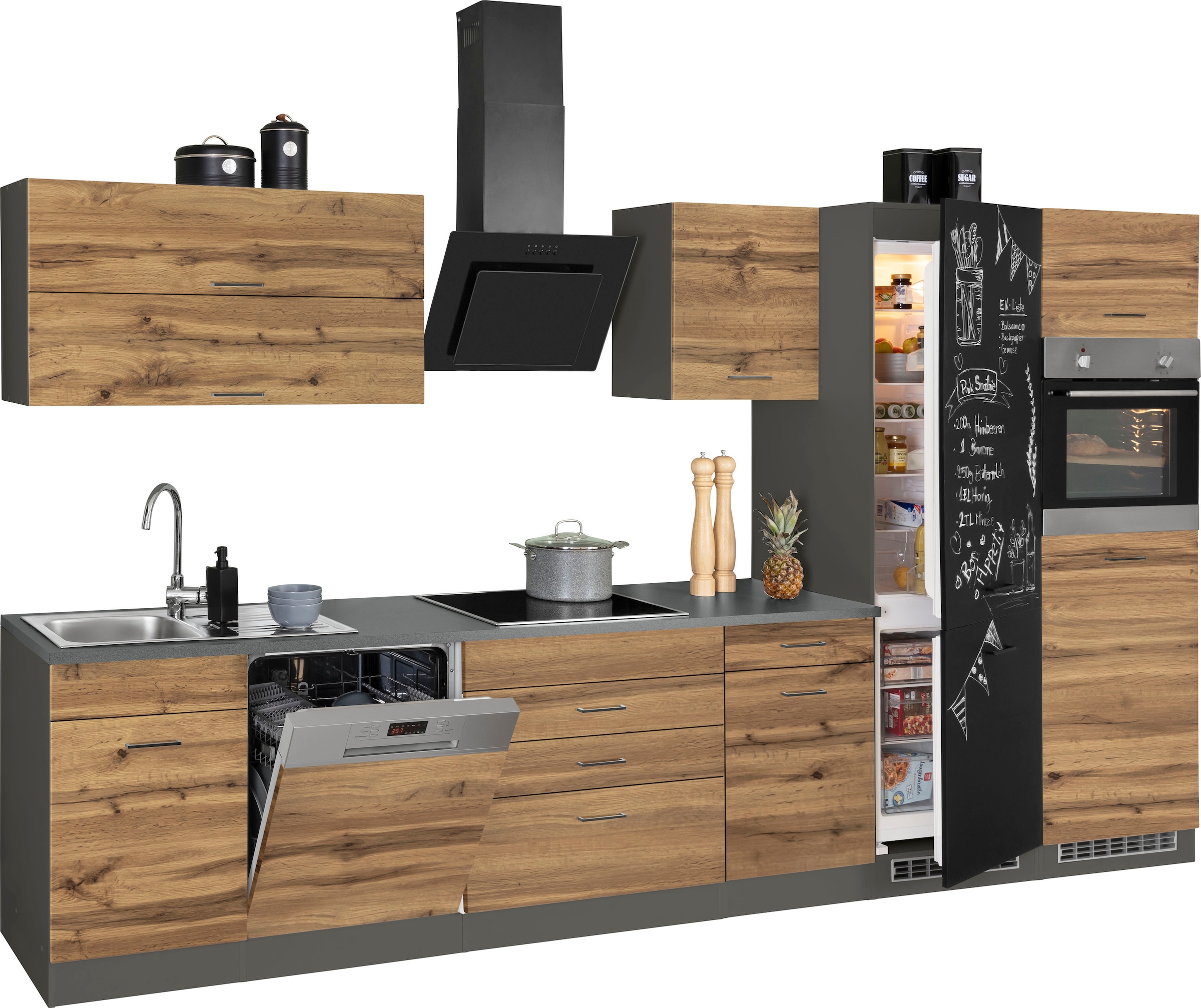 KOCHSTATION Küchenzeile »KS-Trier« ohne E-Geräte, Breite 360 cm