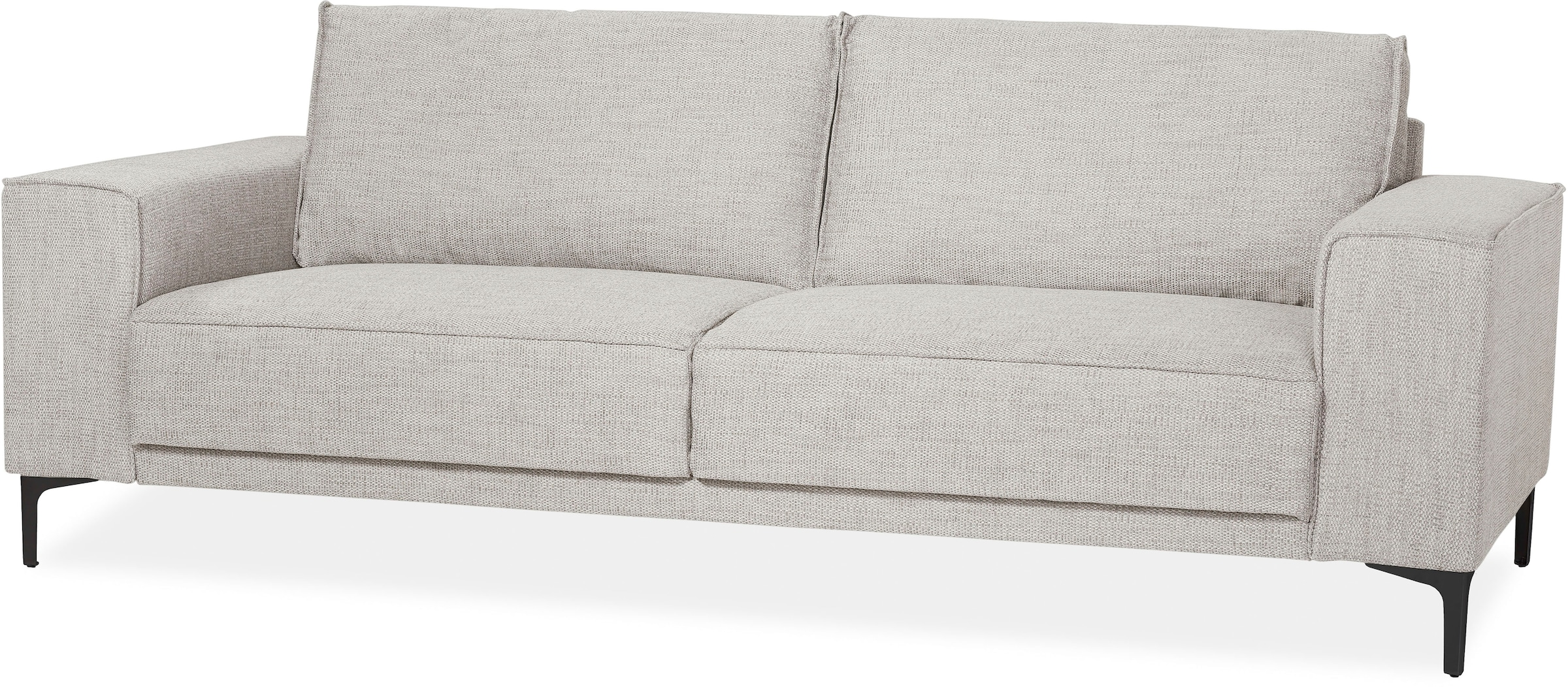 OTTO home 3-Sitzer »OLAND Flachgewebe, Sofa, B: 224 cm, Skandi-Design« Struktur, Flachgewebe, Luxus-Microfaser, Boucle