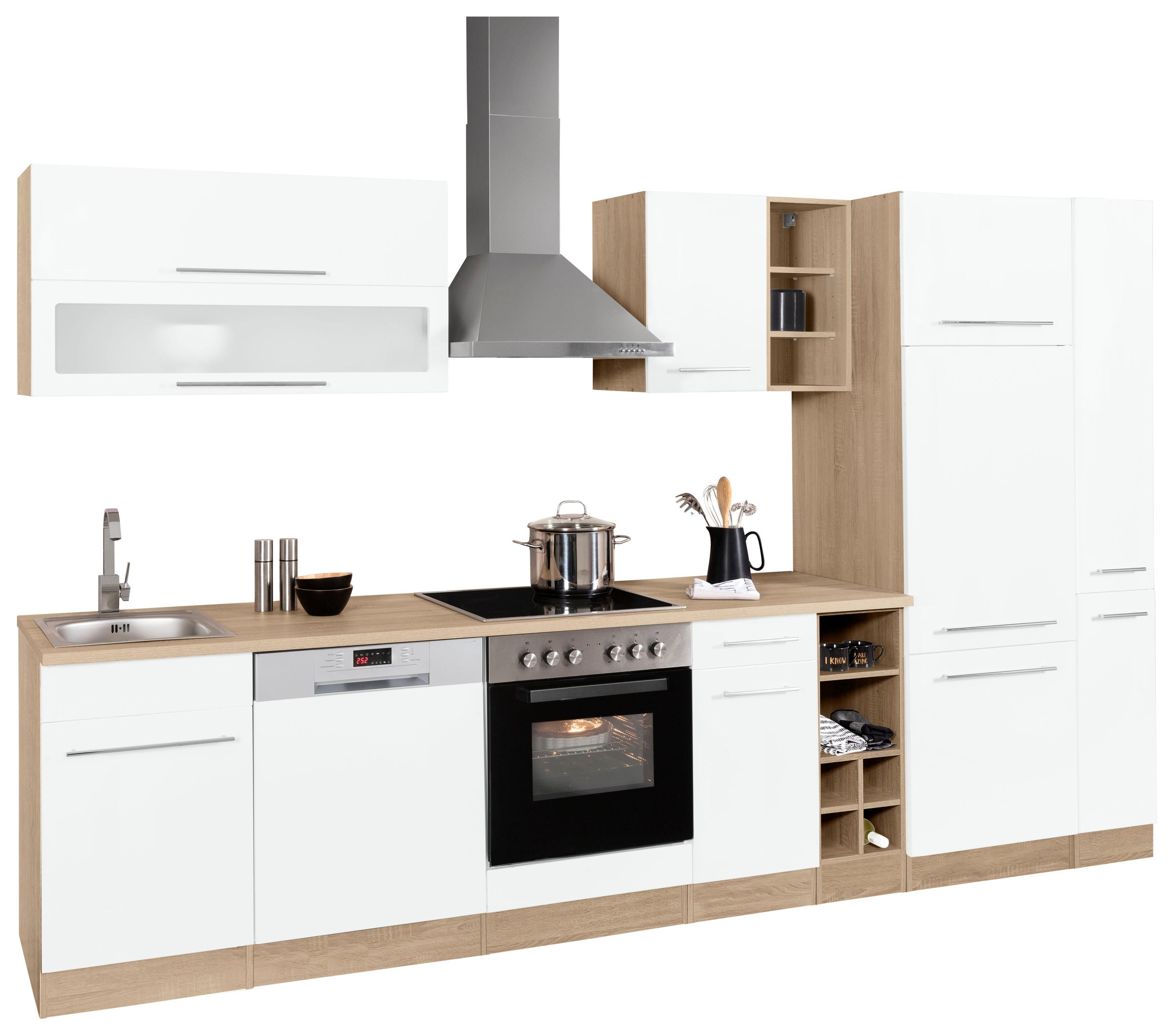 KOCHSTATION Küchenzeile »KS-Eton«, ohne E-Geräte, Breite 330 cm
