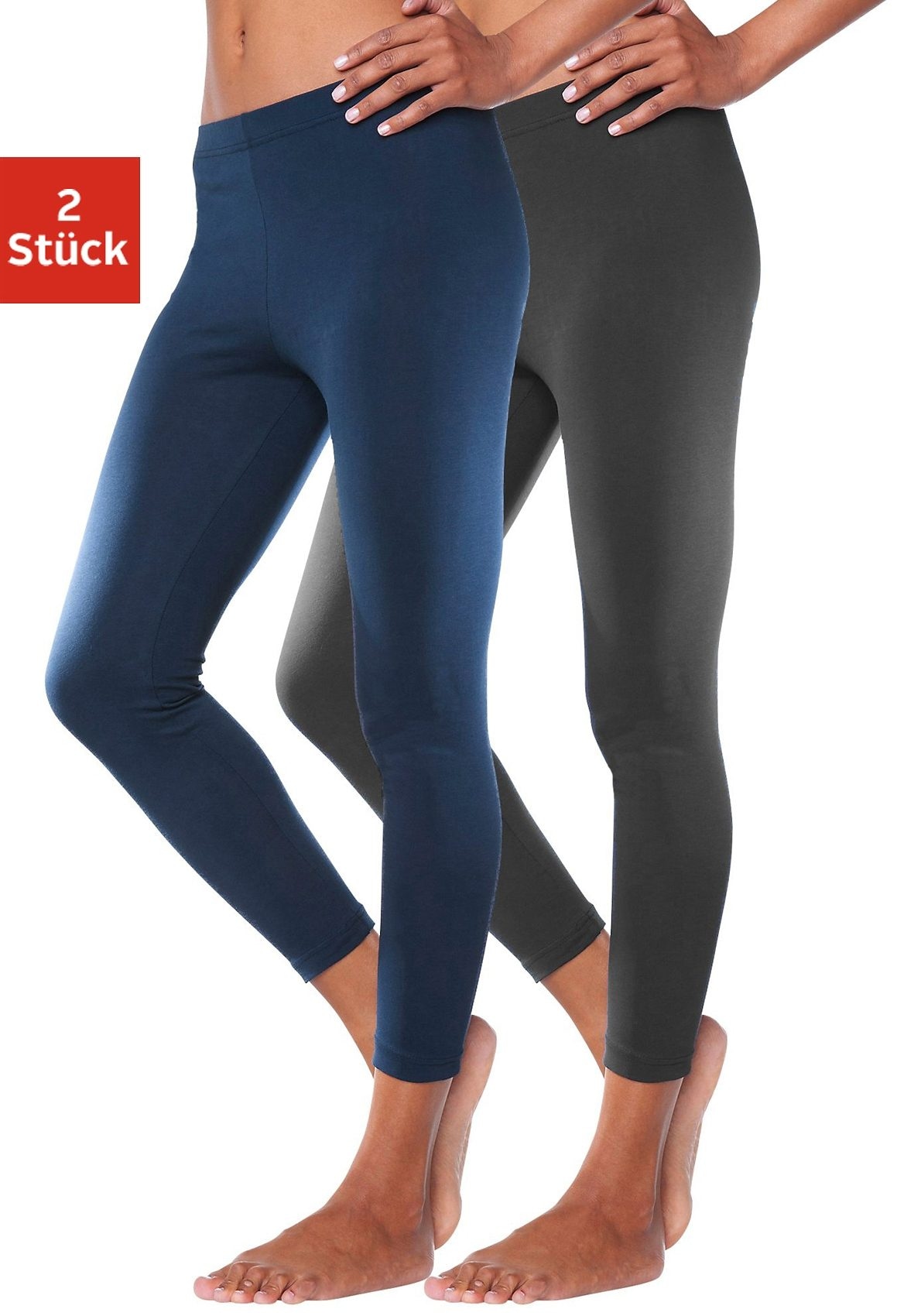 Vivance active Leggings, ♕ Loungewear (2er-Pack), bei Gummibund, mit