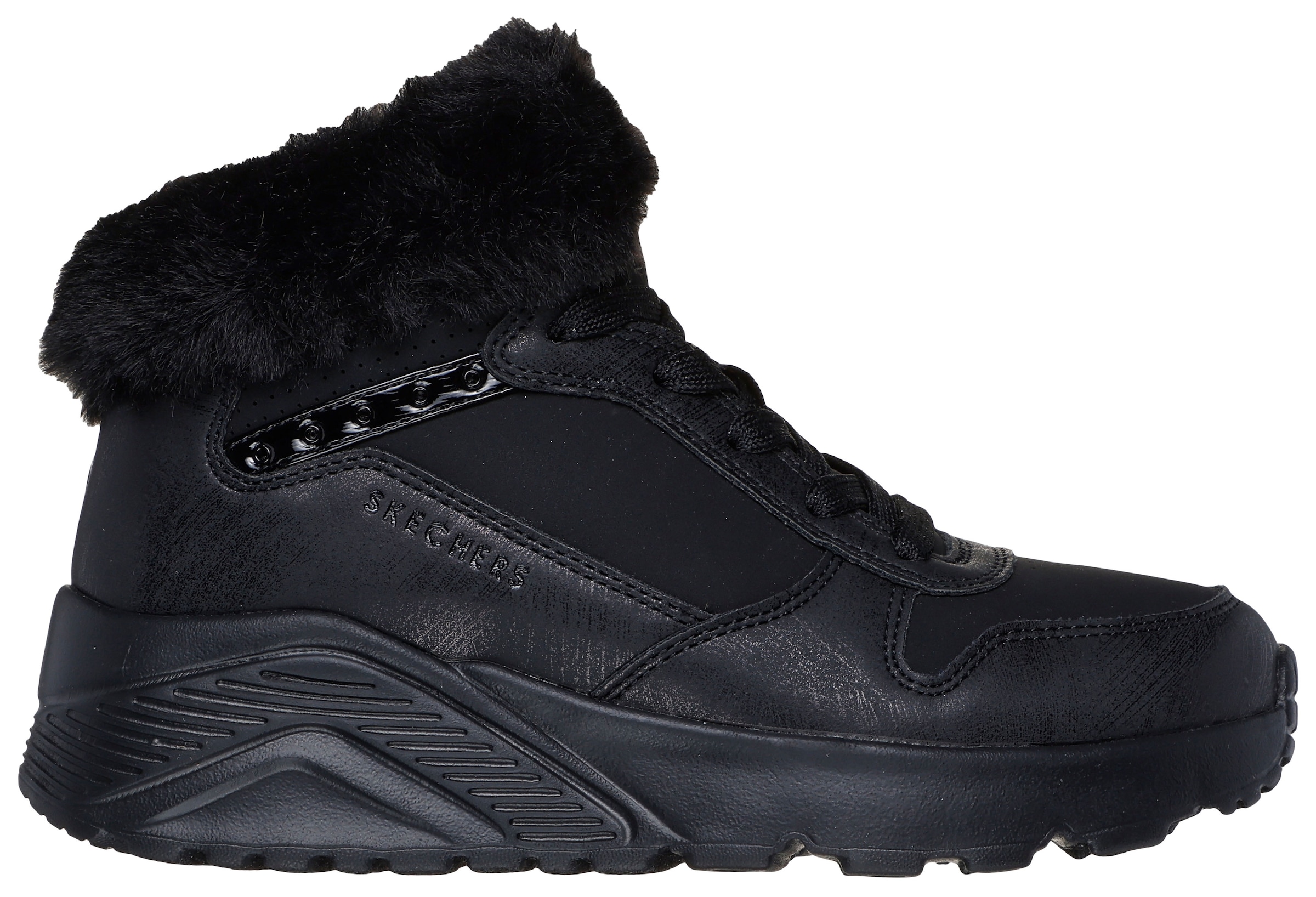 Skechers Sneaker »Uno Lite - Comfurt Collar«, Schnürboots, Winterstiefel, High Top Sneaker mit wärmendem Futter