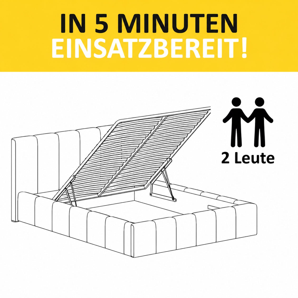 FORTE Polsterbett »Aura« abgerundetes Kopfteil