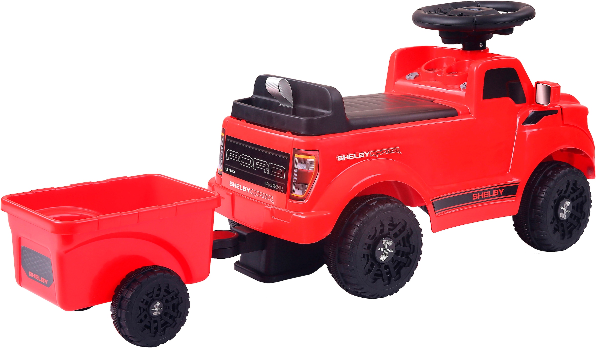 Jamara Rutscherauto »Shelby Ford F-150 Raptor mit Anhänger« mit Soundeffekten