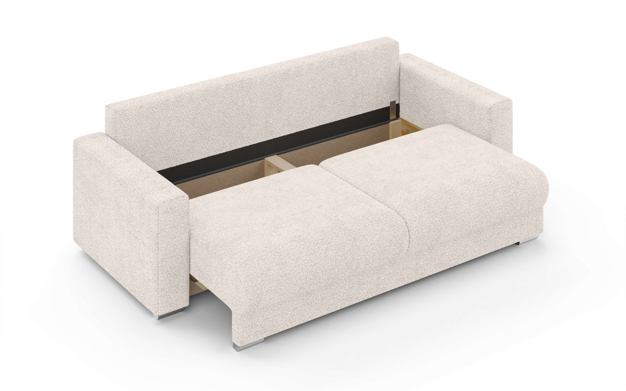 Home affaire 3-Sitzer »Stevinson Schlafsofa mit Bettkasten, Maße B/H/T: 229/87/97 cm« mit Wellenunterfederung, 2 Rückenkissen und 2 Zierkissen