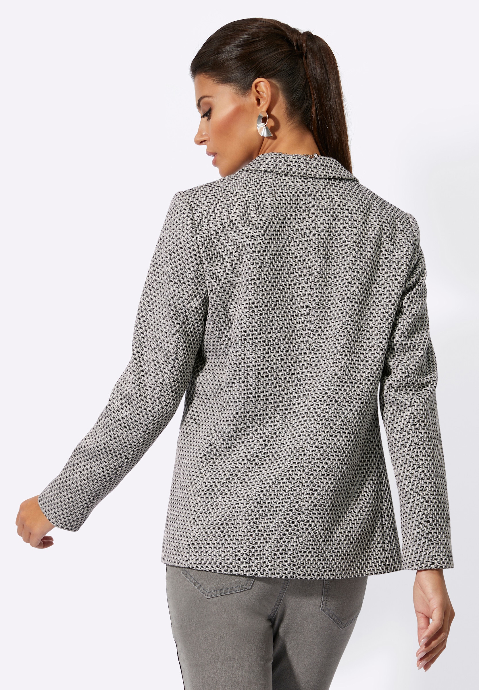 creation L Blusenblazer »Blazer Jacquardblazer mit Reißverschluss-Taschen«