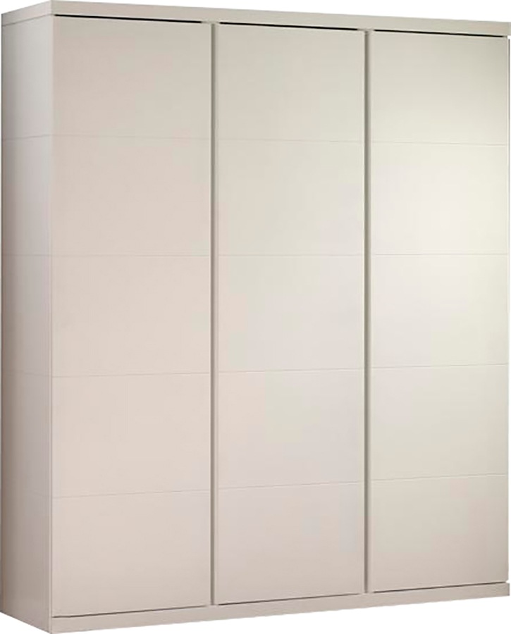 Vipack Kleiderschrank, (Made in Europe), Geräumiger 3-trg. Kleiderschrank in gradlinigem Design, Ausf. Weiß