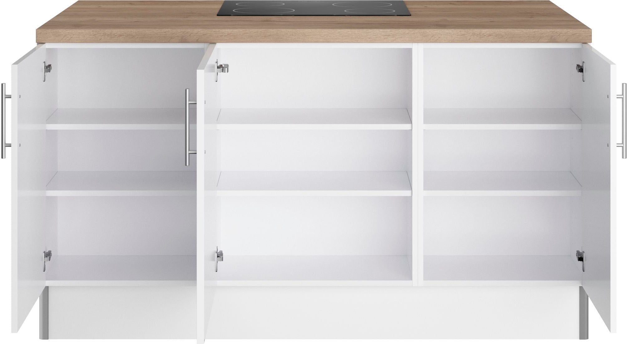 OPTIFIT Kochinsel »Ahus«, Kücheninsel, Breite 160 cm, wahlw. mit E-Gerät, Soft Close Funktion