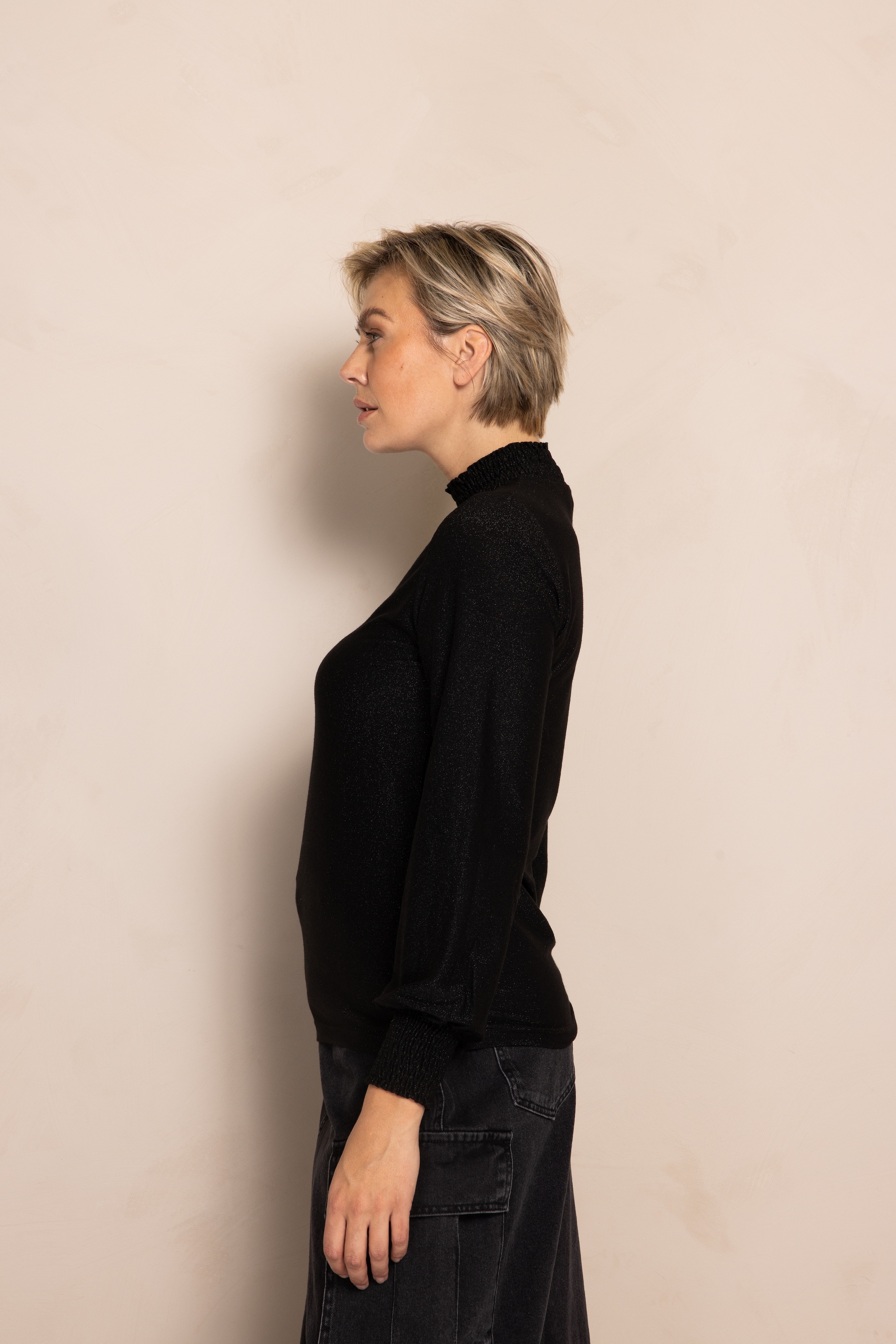 Zhrill Stehkragenshirt »ZHVEZNA«, mit Schimmer-Effekt
