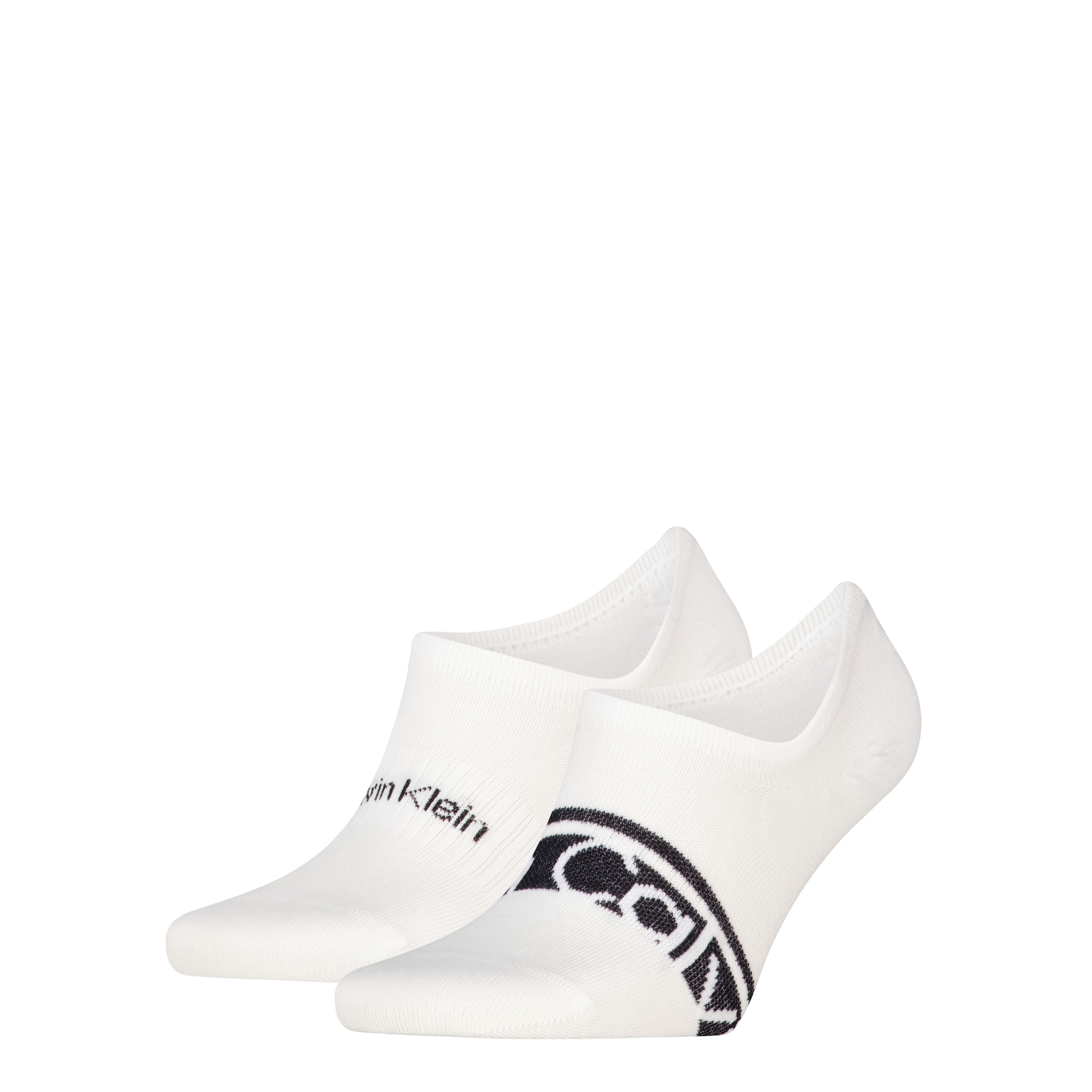 Calvin Klein Füßlinge »CK MEN FOOTIE HC LOGO STRIPE« 2 Paar,  Antirutsch Noppen im Fersenbereich, Cotton-Mix, elastisch