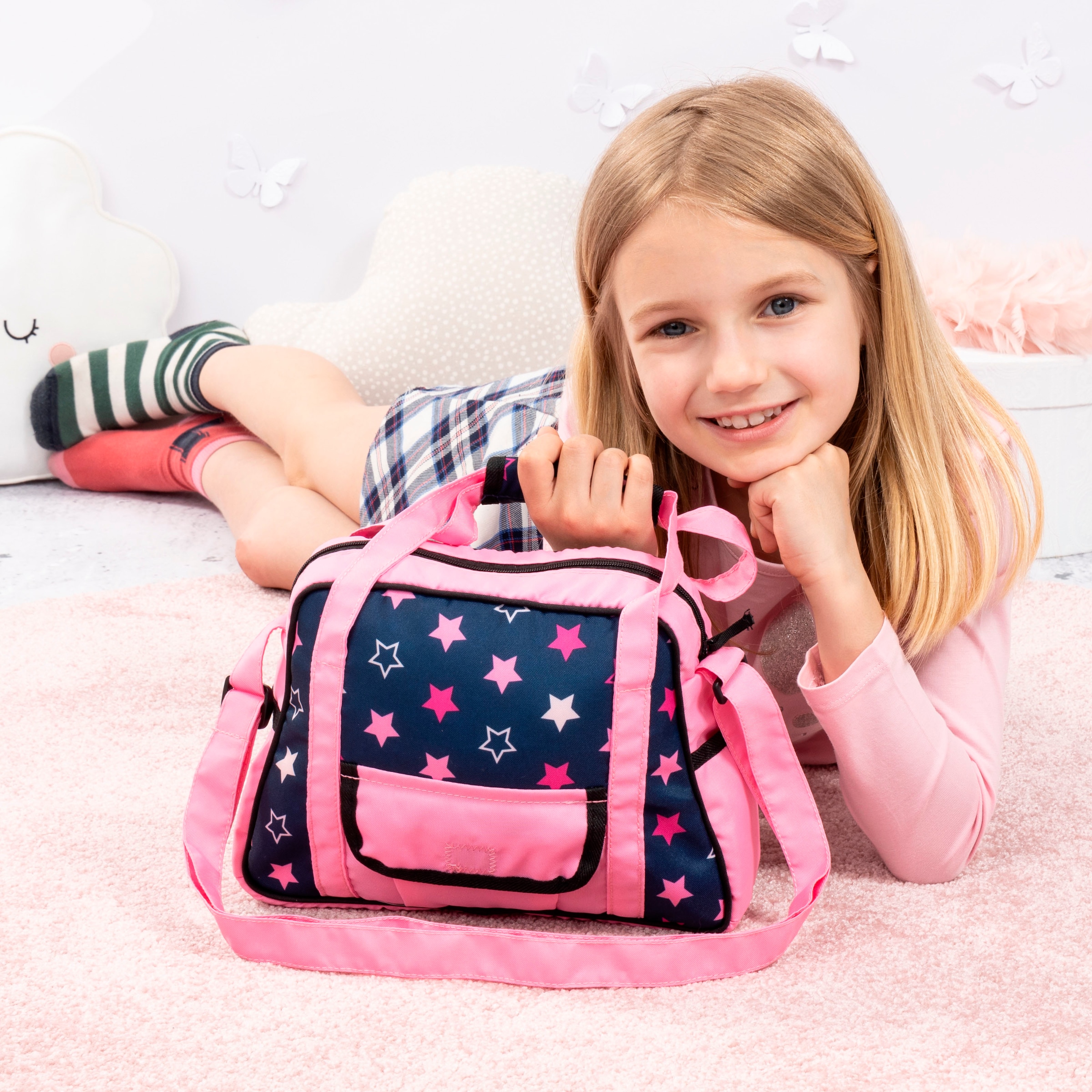Bayer Puppen Wickeltasche »blau Sterne«