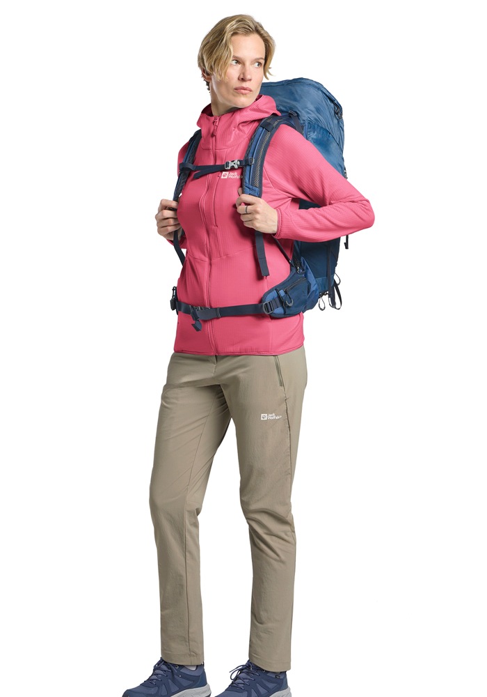 Jack Wolfskin Fleecejacke »KOLBENBERG HOODED FZ W«, mit Kapuze