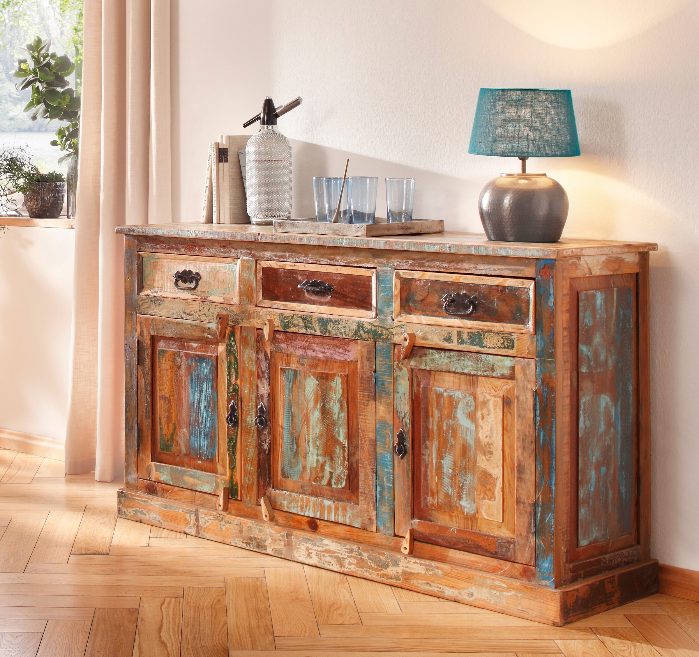 aus Altholz, Shabby Vintage 40 Chic, recyceltem SIT bestellen Breite auf Raten Sideboard »Riverboat«, cm,