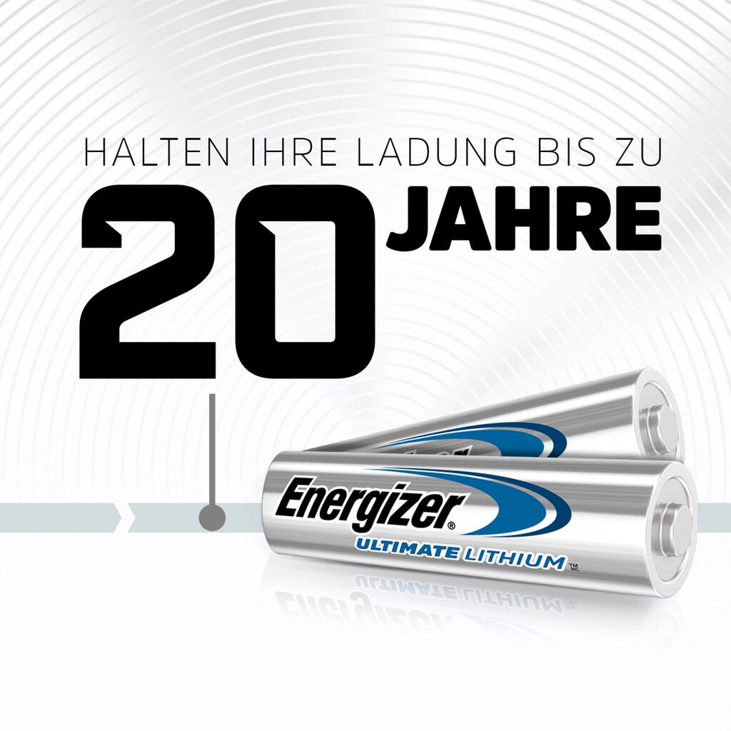 Energizer Batterie »4 Stück Ultimate Lithium Mignon (AA)«, (4 St.)