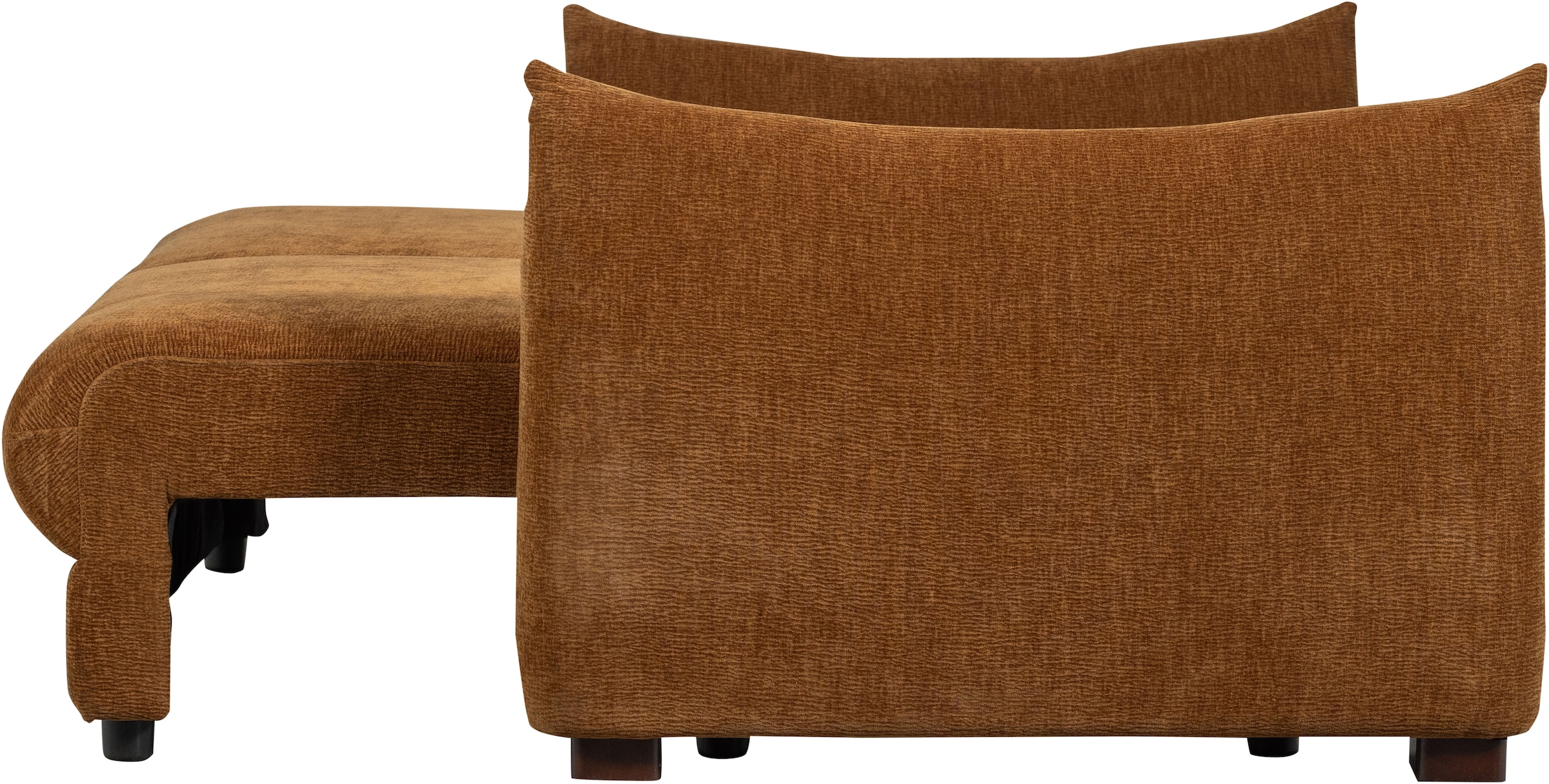 WOOOD Schlafsofa »Jonne Strukturbezug mit Schlaffunktion, H 92 x B 233 x T 105 cm« Tragkraft 220 kg, Sitzbreite 192 cm, Geringe Verschleißfestigkeit