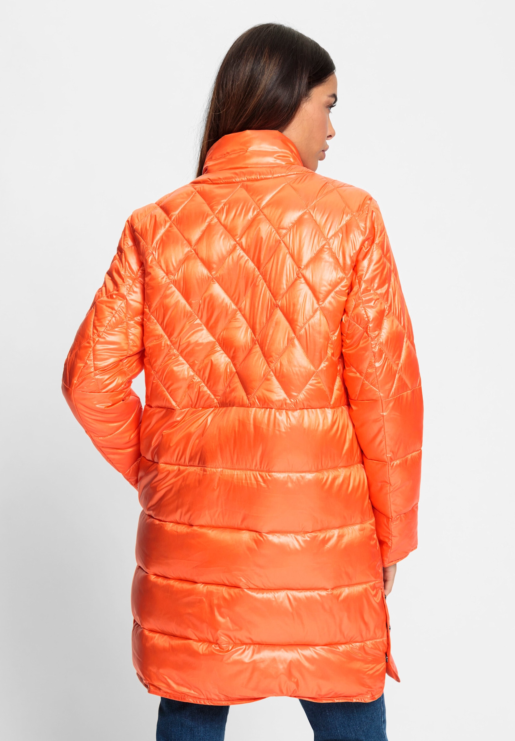 heine Steppjacke »Steppmantel Steppmantel in Glanz-Optik« ohne Kapuze